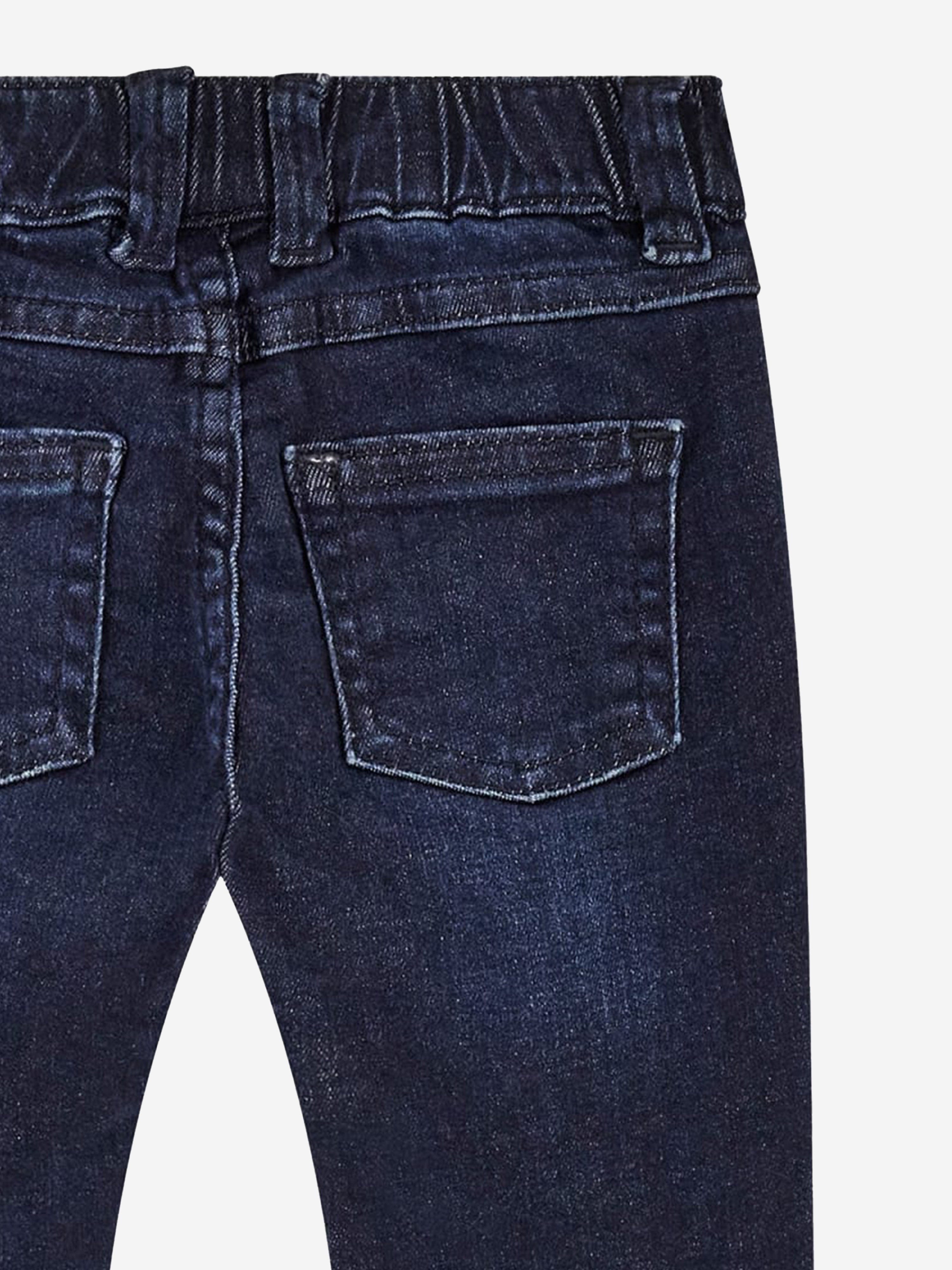 Guess Boys Stretch Denim Bear Jeans in Blue