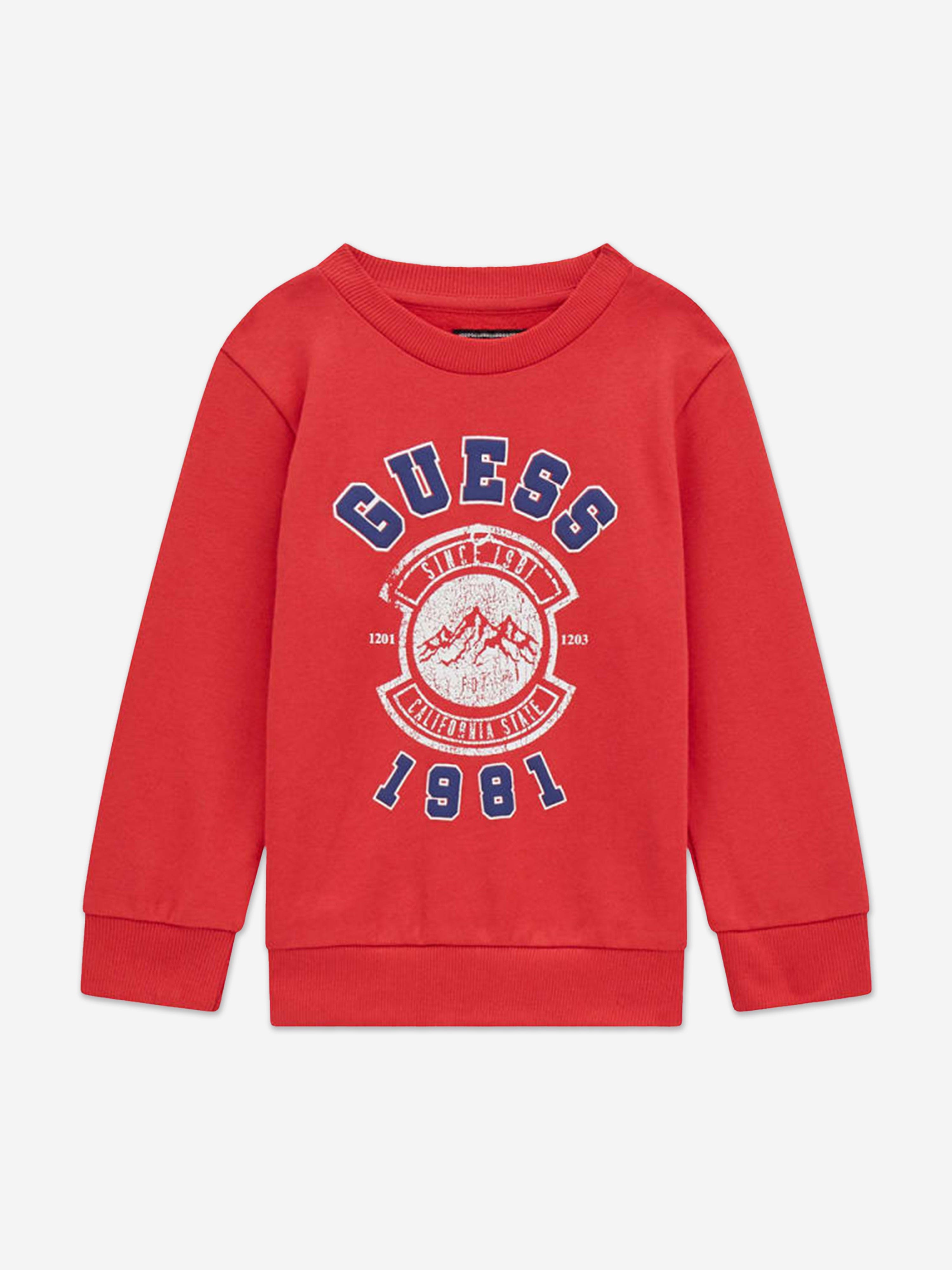Guess Boys Logo Tracksuit in Red