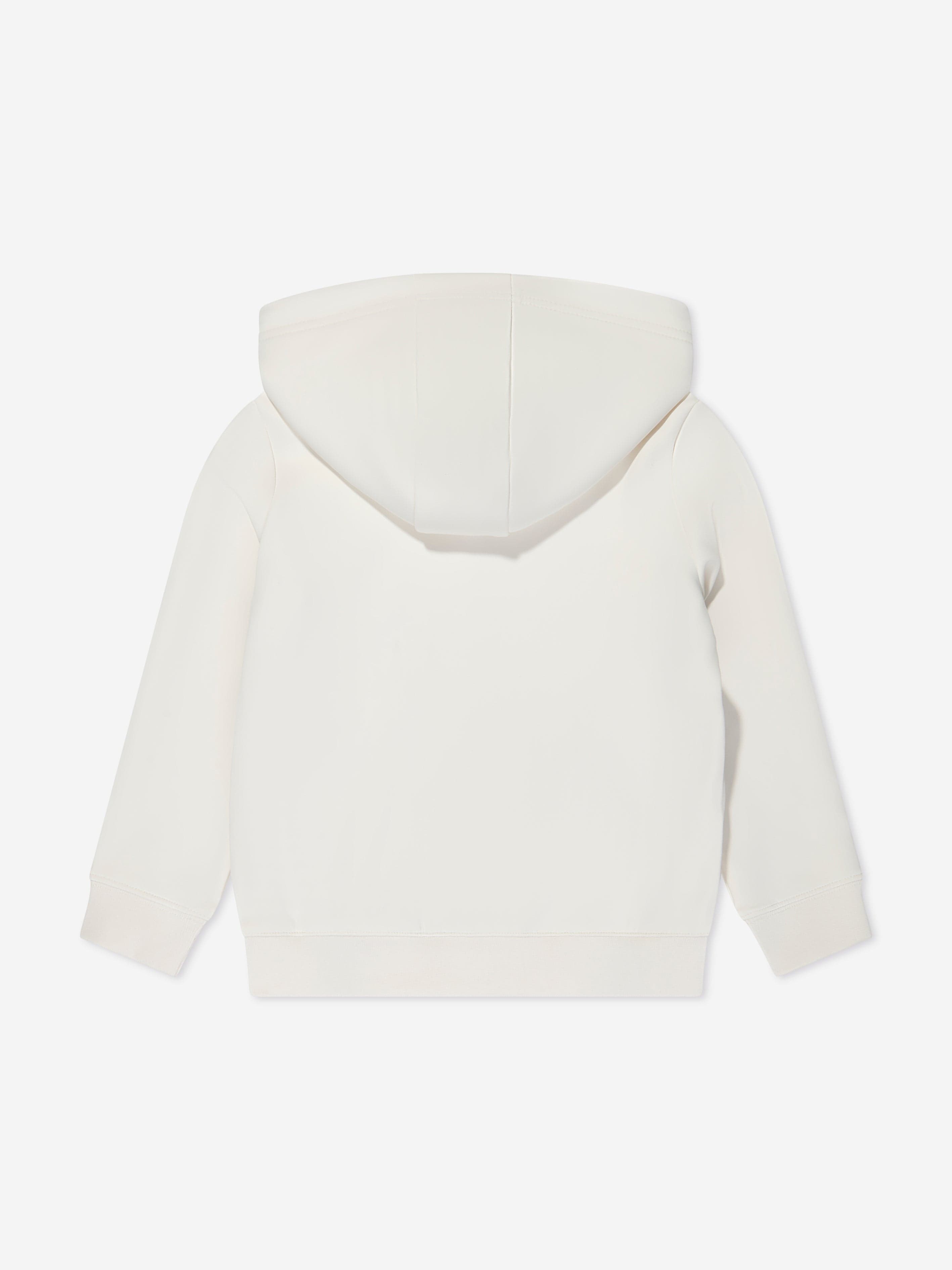Guess Boys Logo Zip Up Top in White