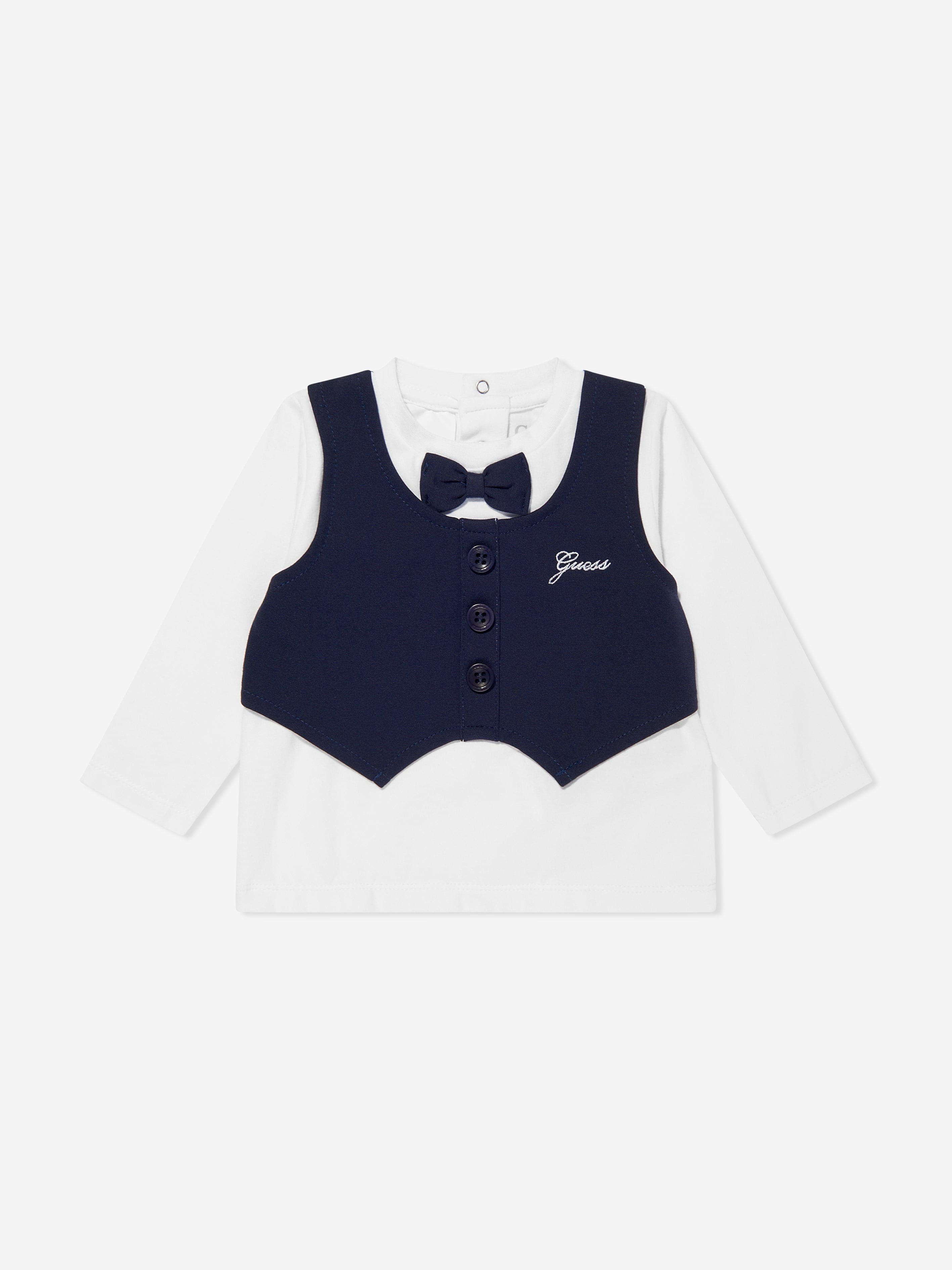 Baby Boys T-Shirt and Pants Set in White