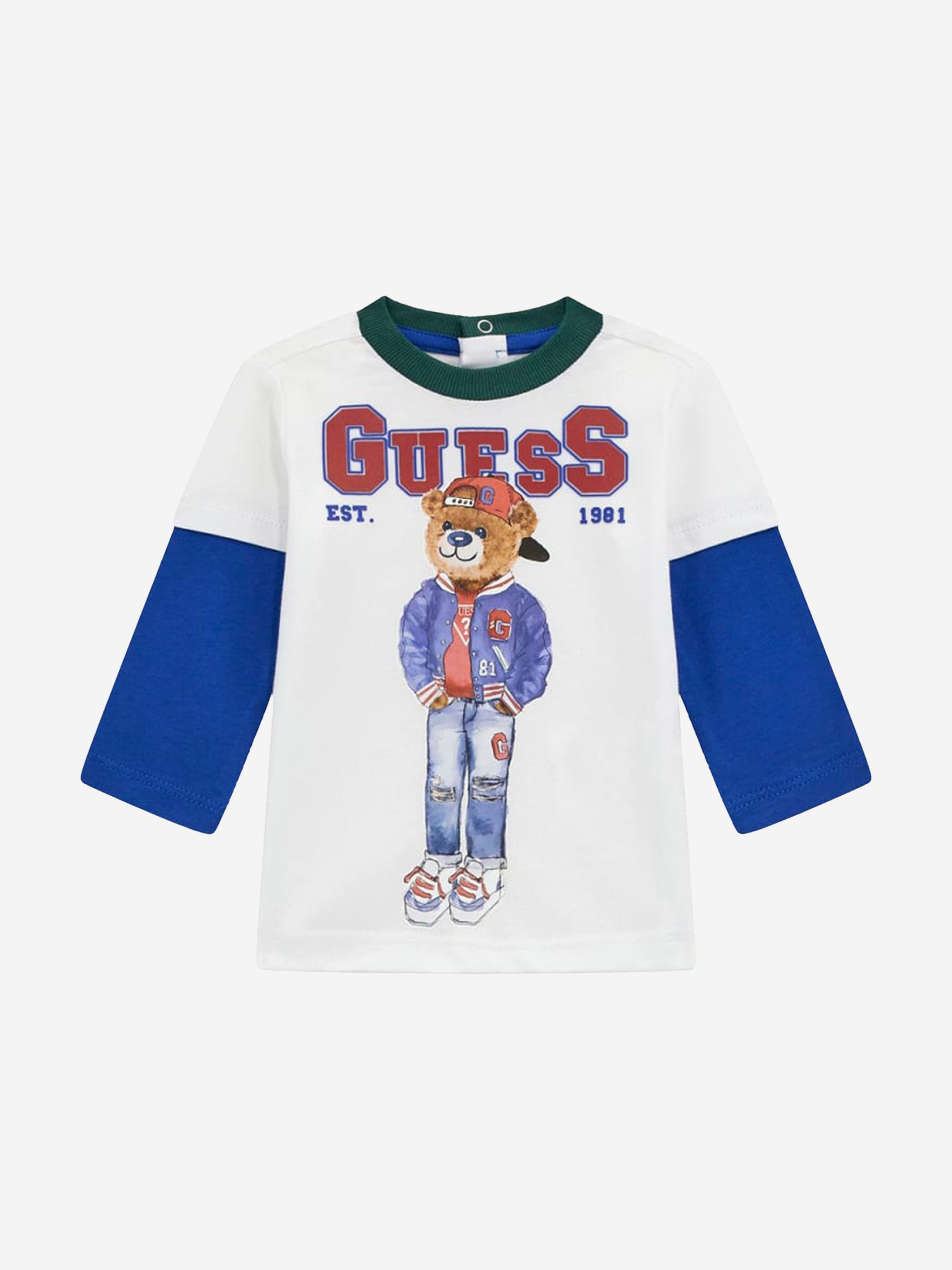 Baby Boys T-Shirt and Pants Set in White