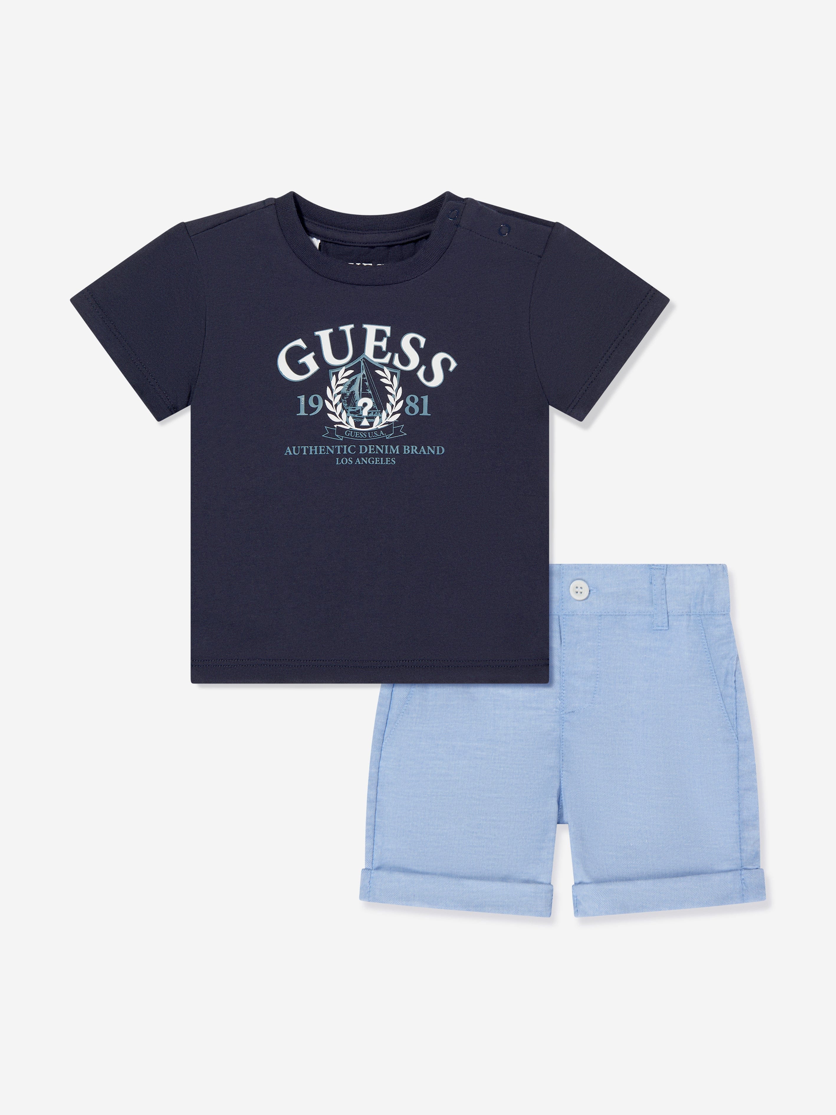 Baby Boys Short Set in Navy