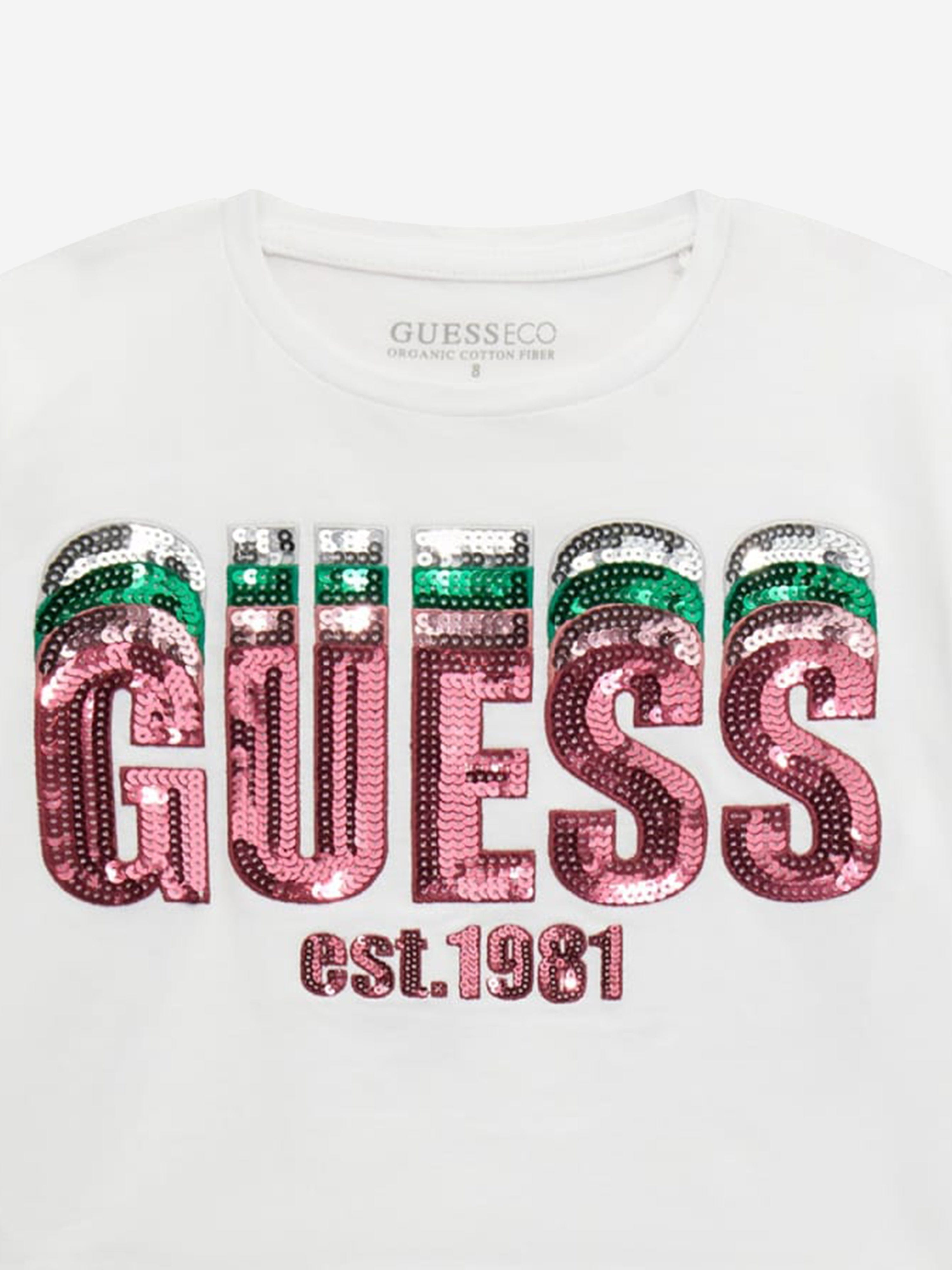 Girls Cropped Logo T-Shirt in White