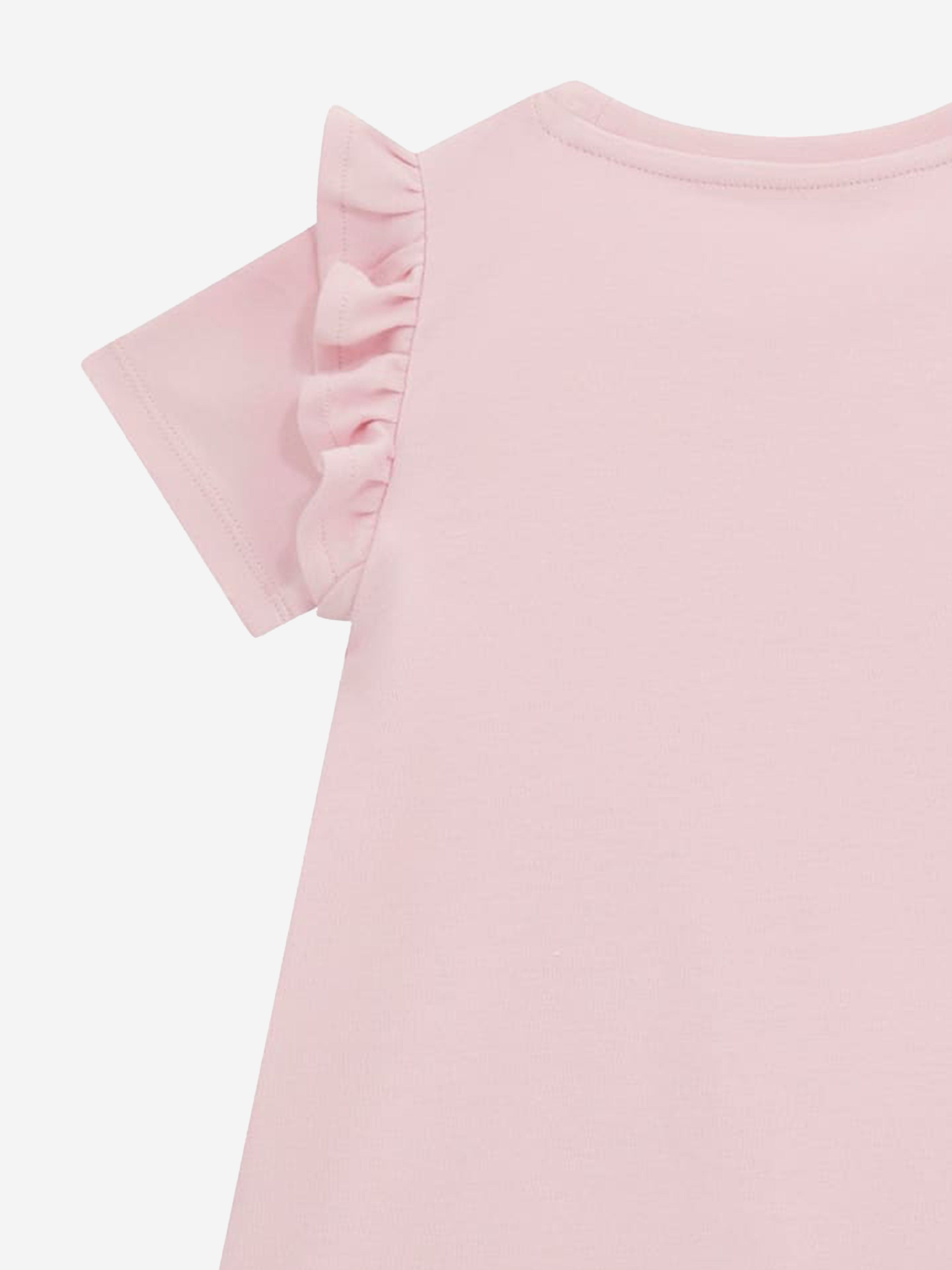 Girls Bag Print Dress in Pink