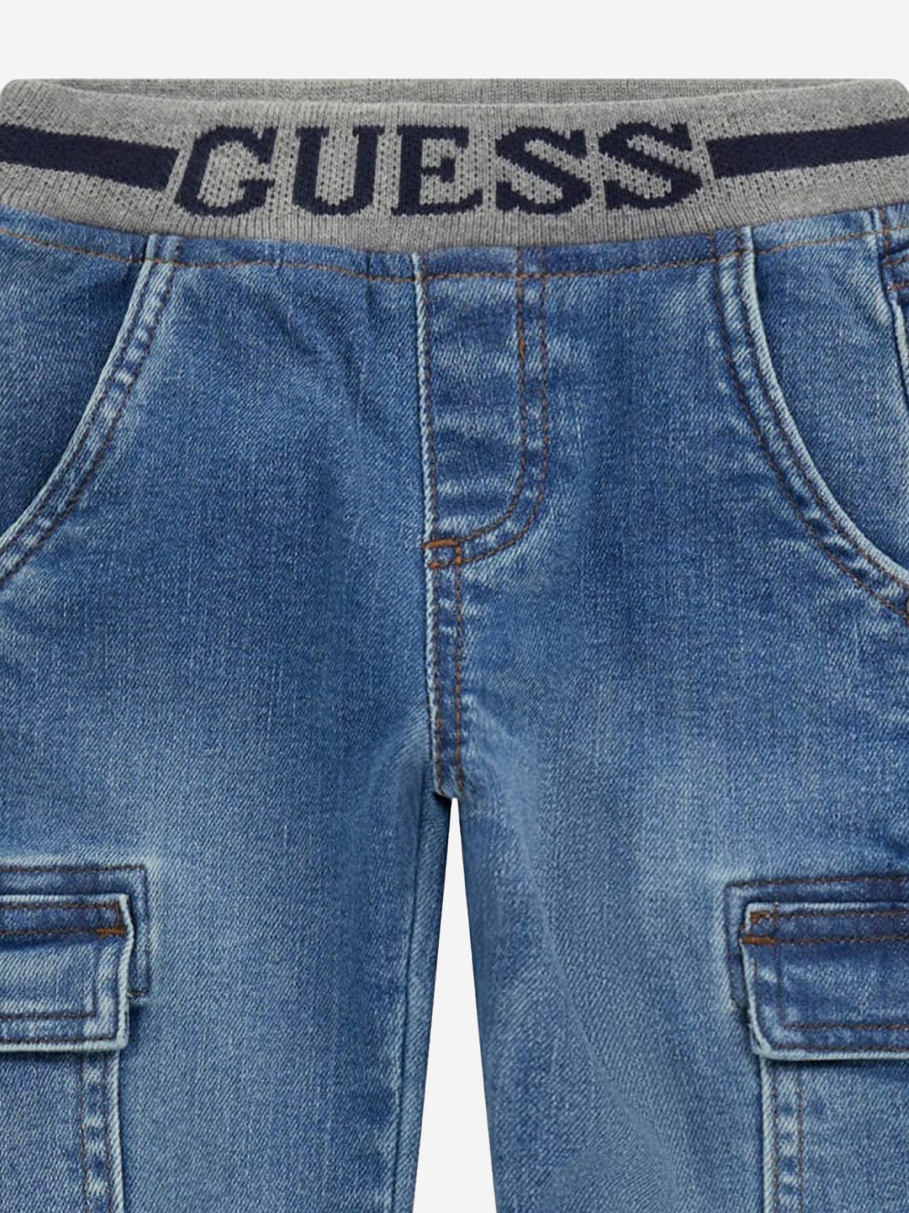 Boys Comfort Denim Pull On Jeans in Blue