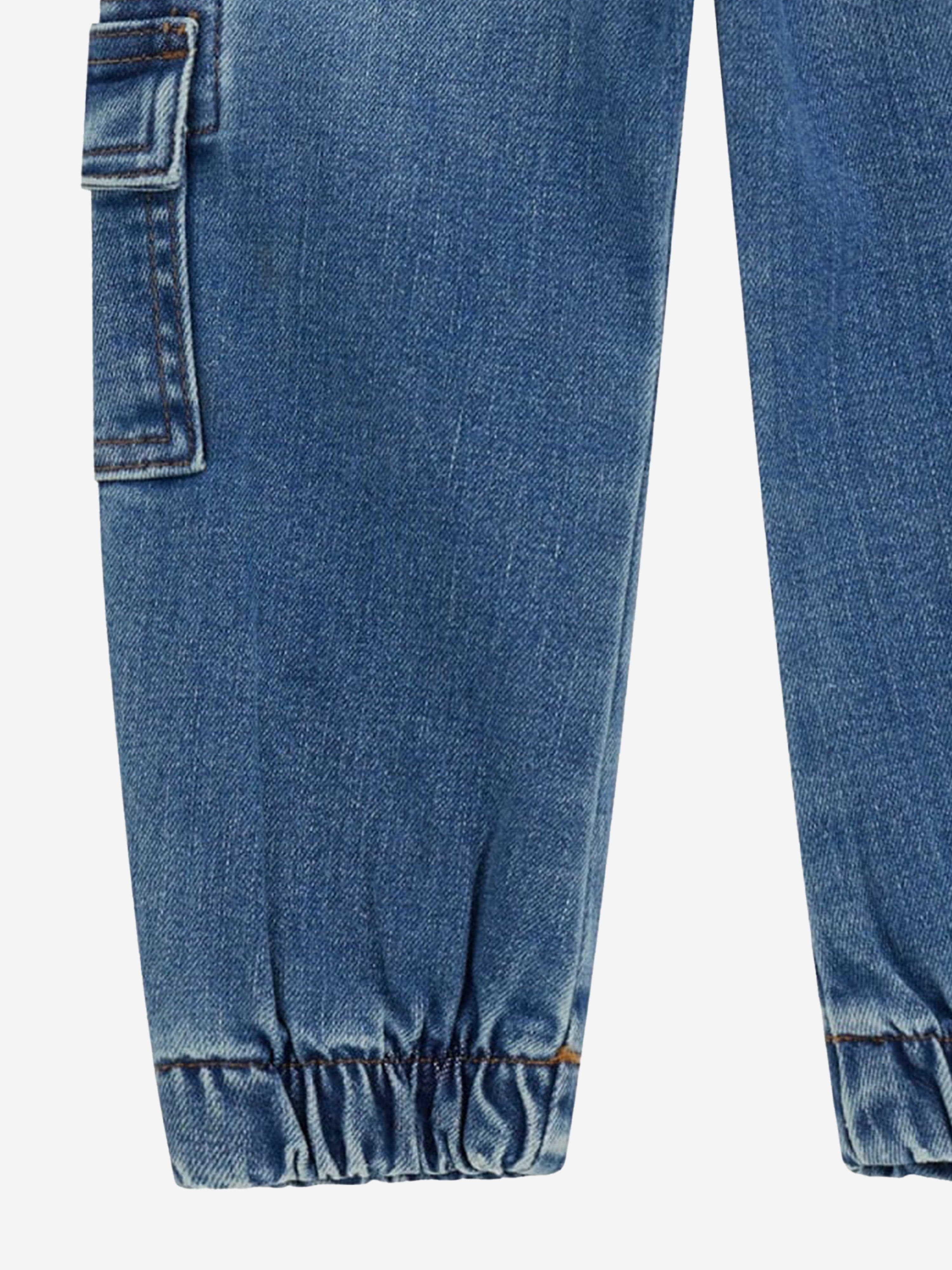 Boys Comfort Denim Pull On Jeans in Blue
