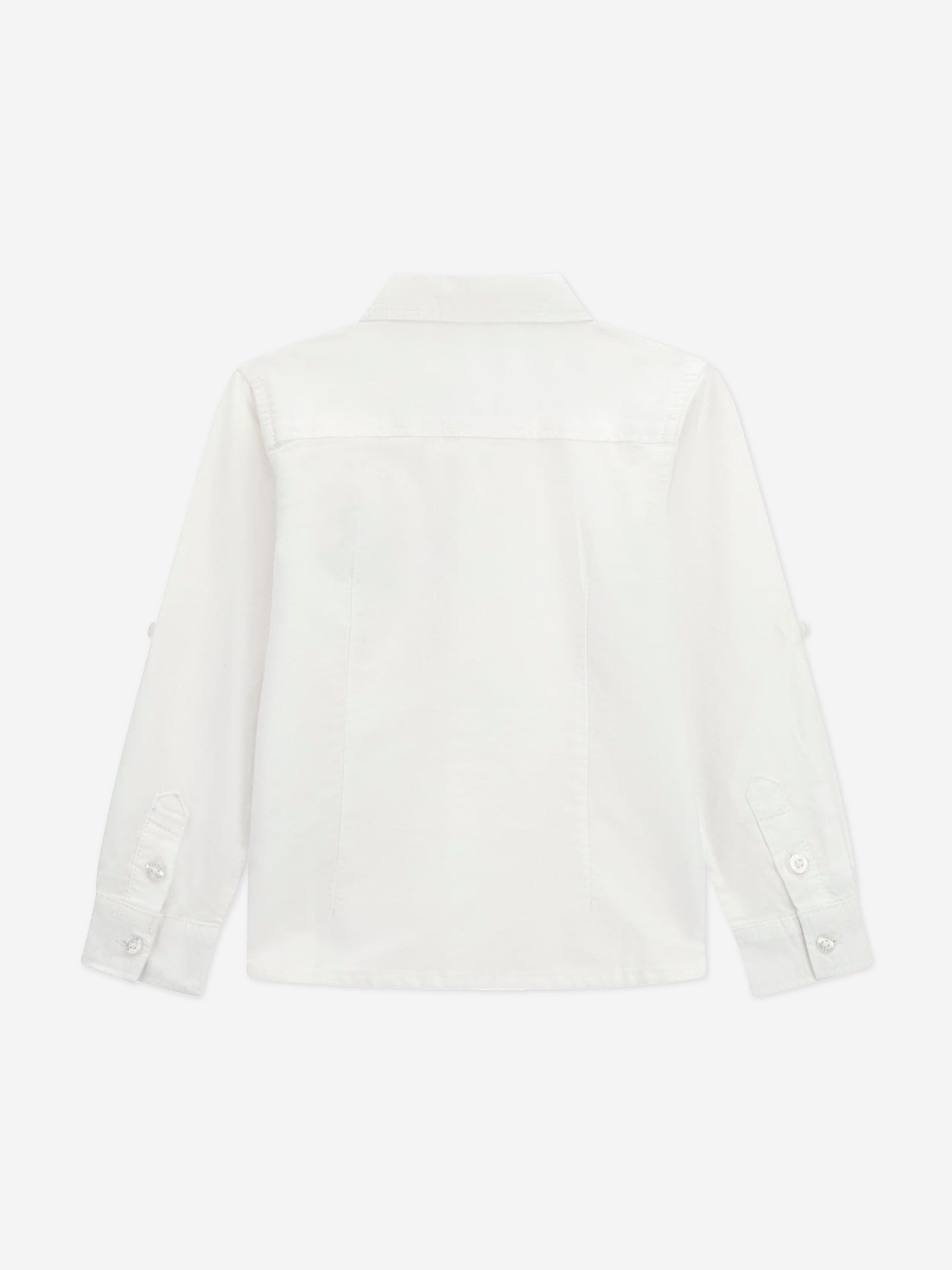 Boys Bear Oxford Shirt in White