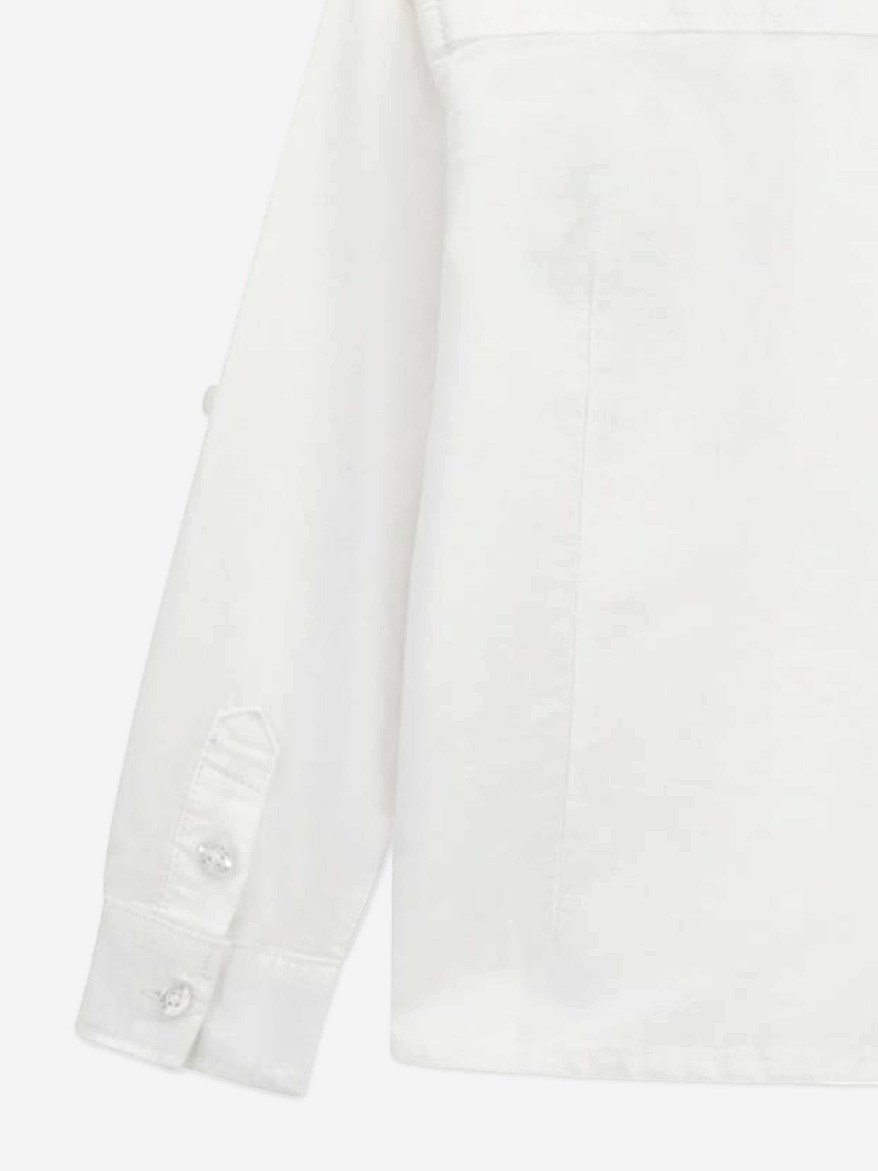 Boys Bear Oxford Shirt in White