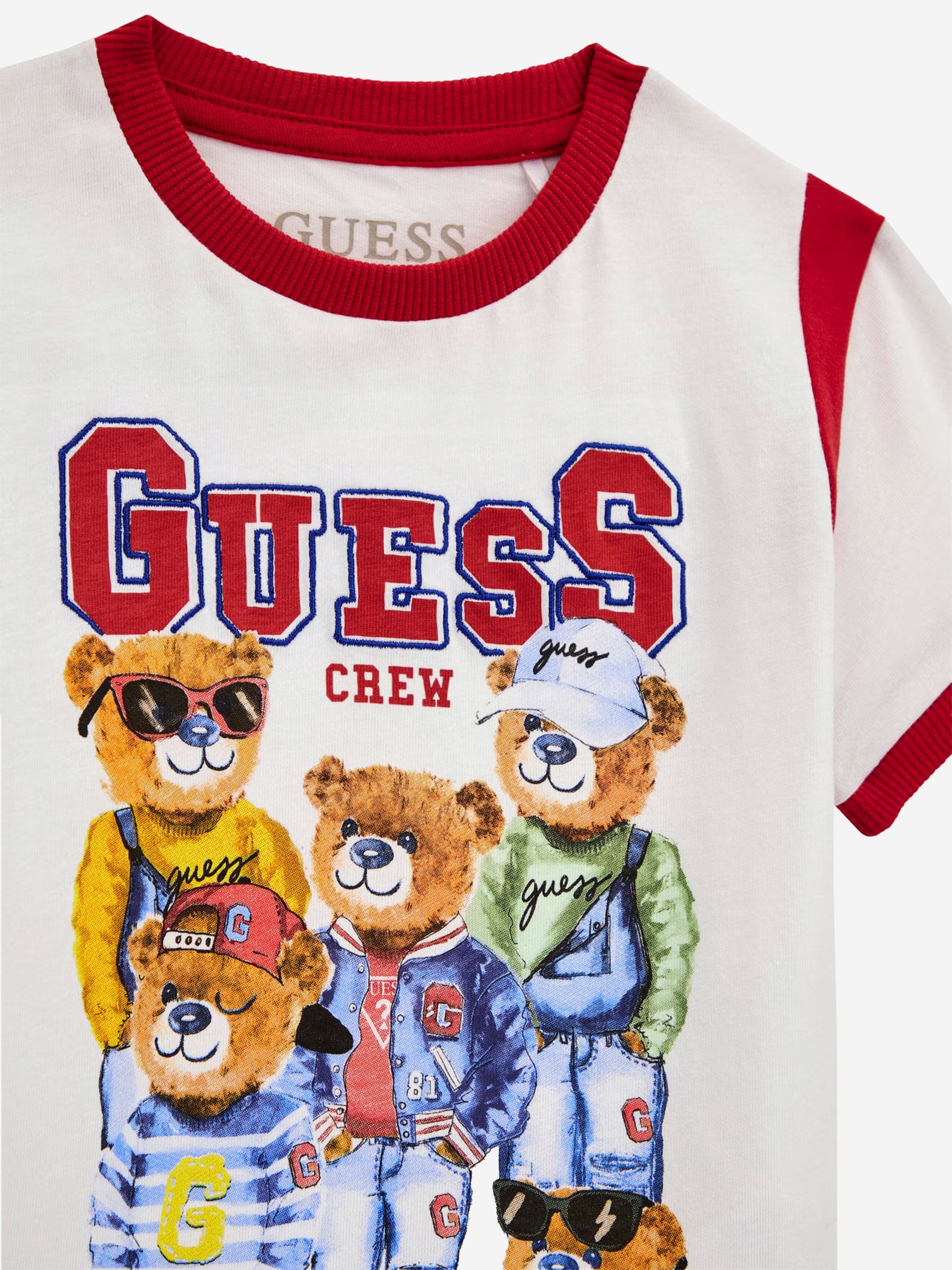 Boys Bear Print T-Shirt in White