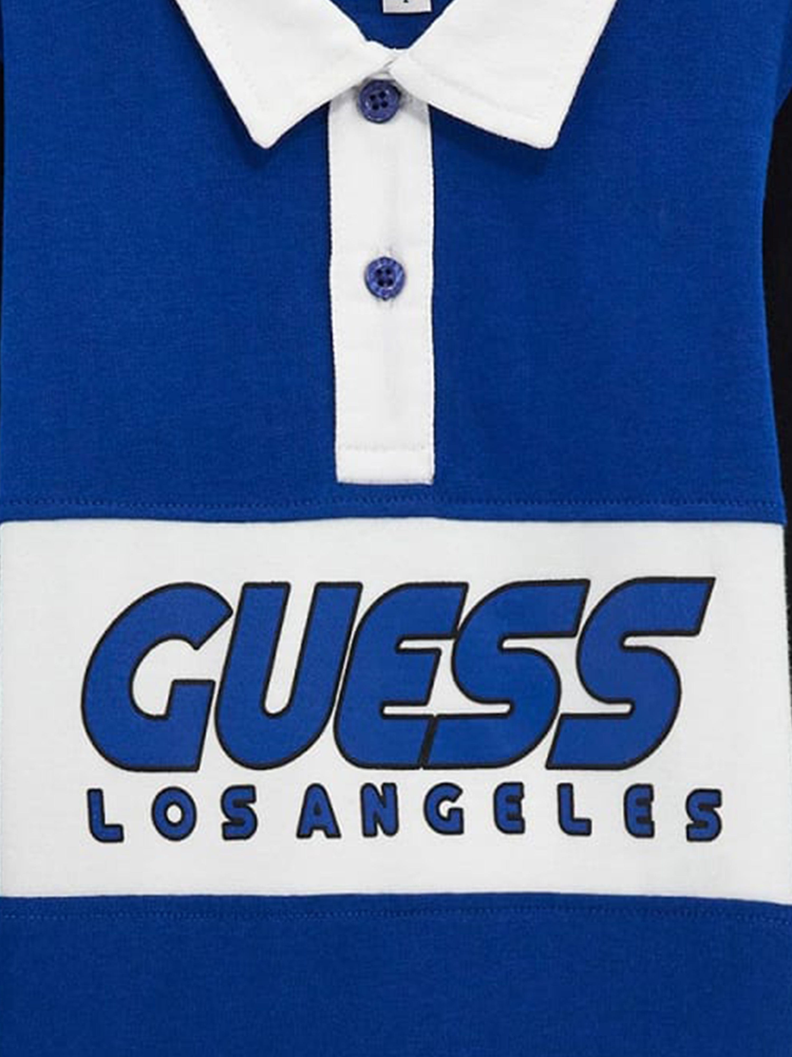 Boys Heavy Jersey Polo Shirt in Blue