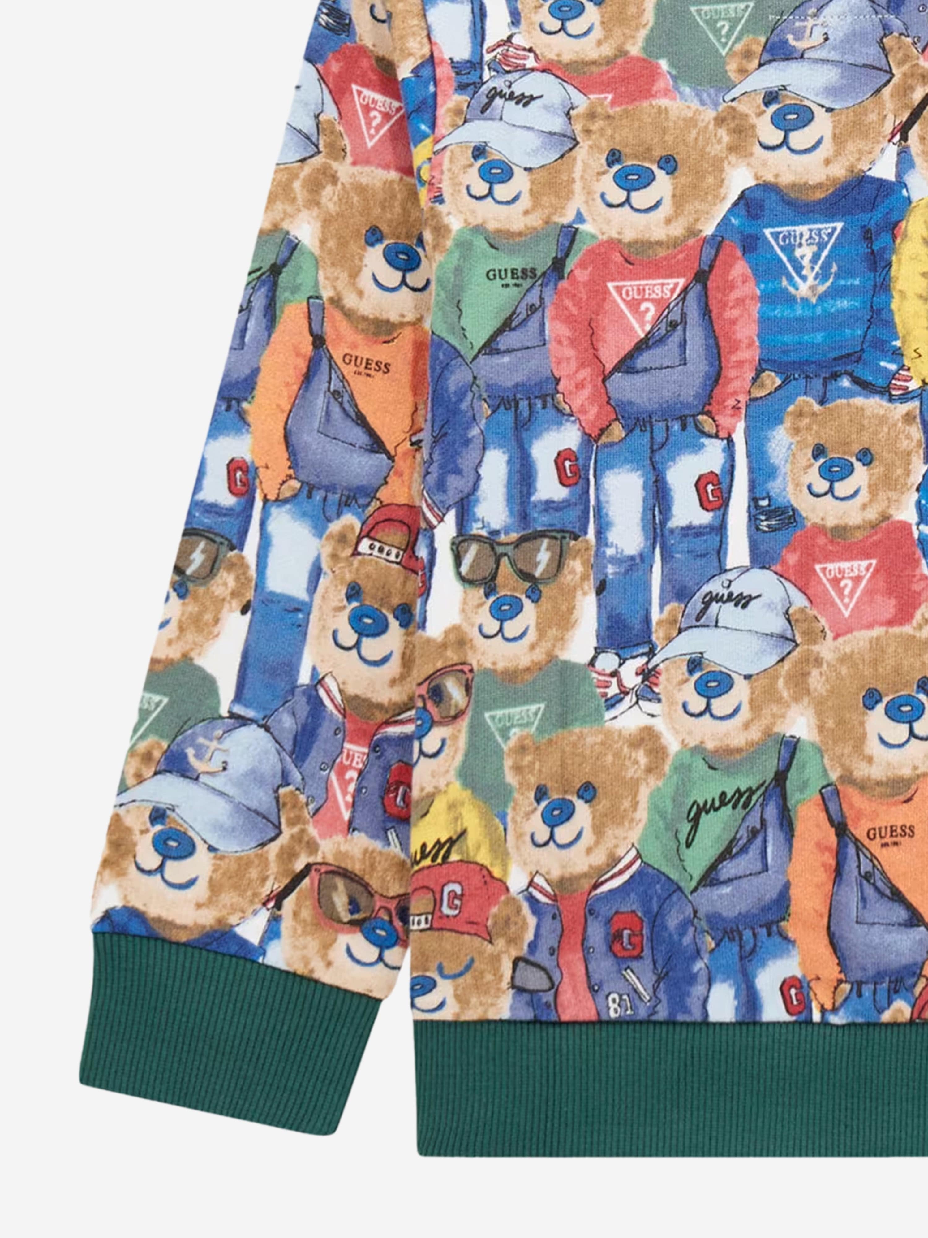 Boys Bear Print Sweatshirt in Multicolour