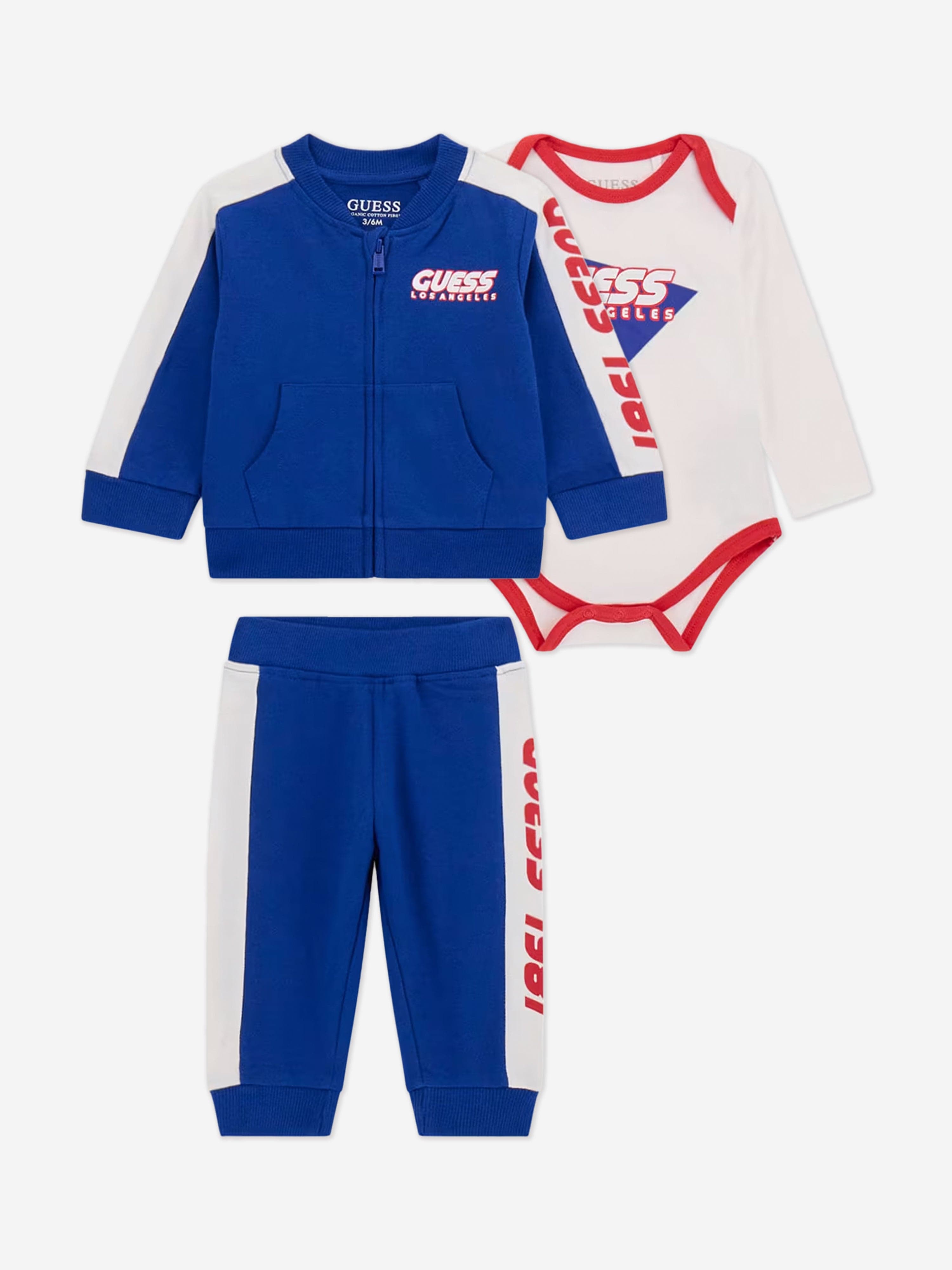 Baby Boys 3 Piece Tracksuit Set in Blue