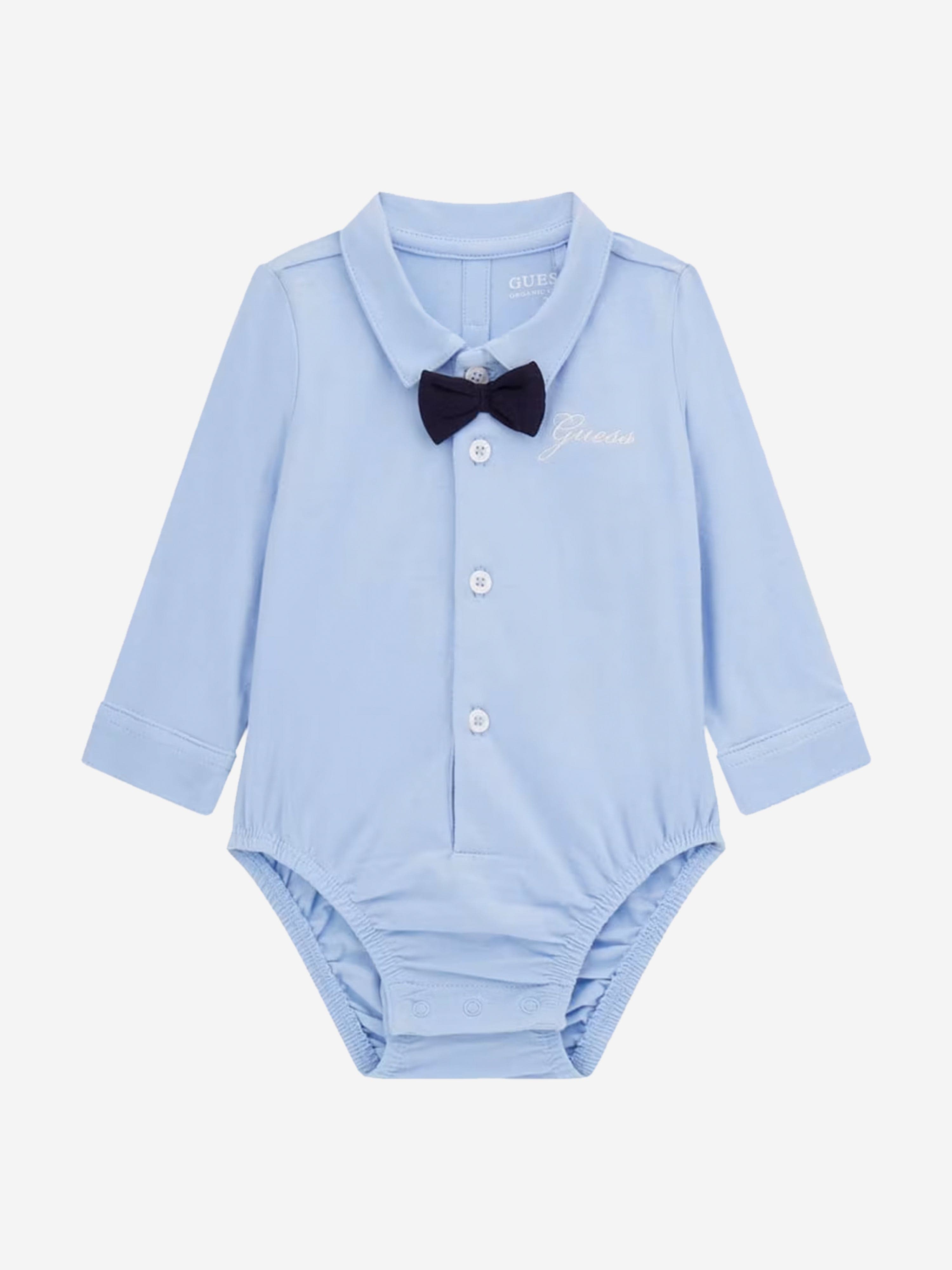 Baby Boys Shirt Body and Pants Set in Blue