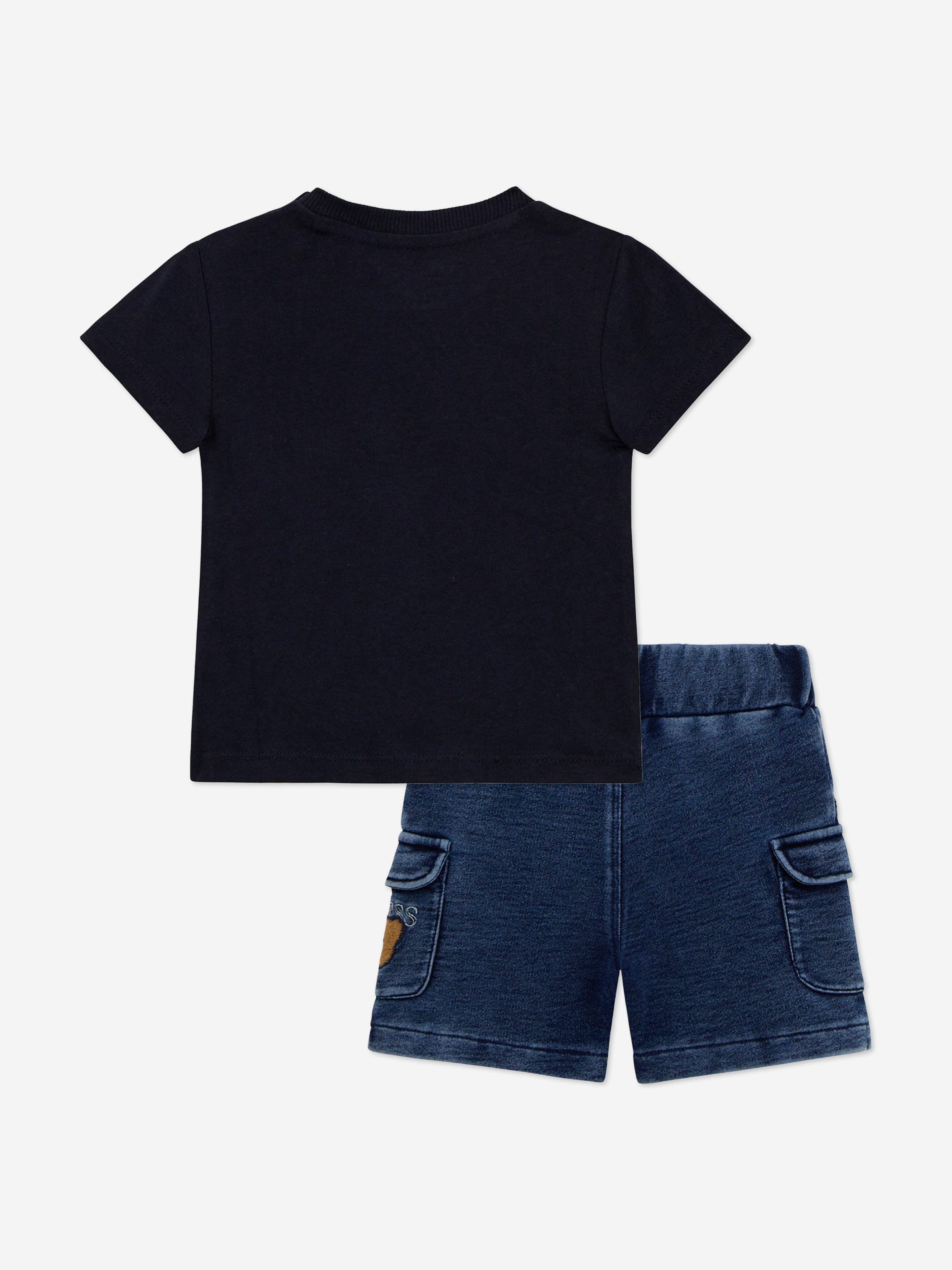 Baby Boys Bear Short Set in Navy