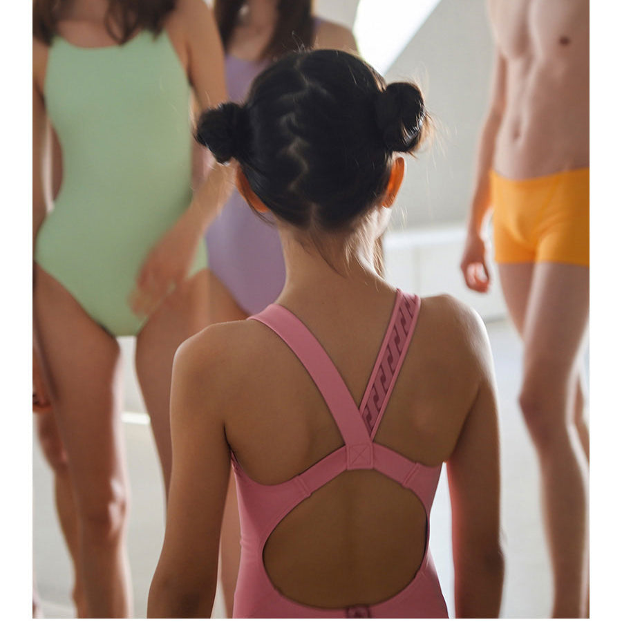 Maillot de bain professionnel rose pour filles