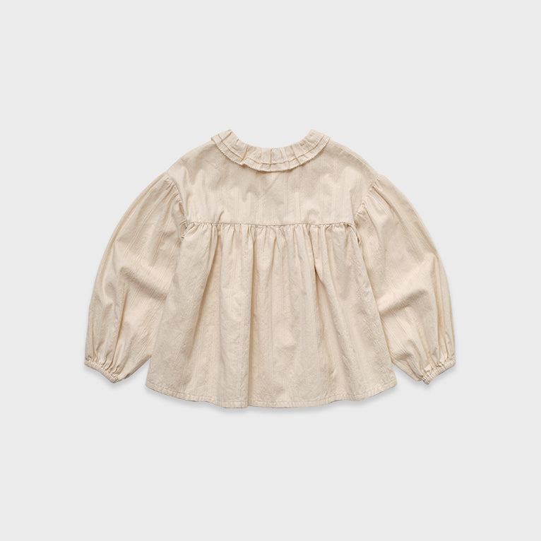 Chemisier en coton crème pour fille
