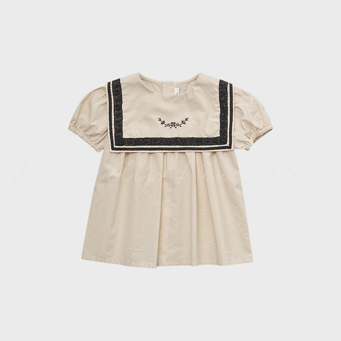 Girls Beige Cotton Shirt