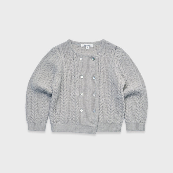 Gilet en laine bleu pâle pour fille