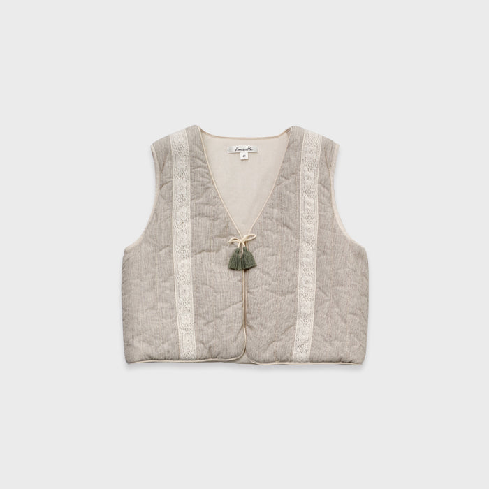 Gilet matelassé crème pour fille