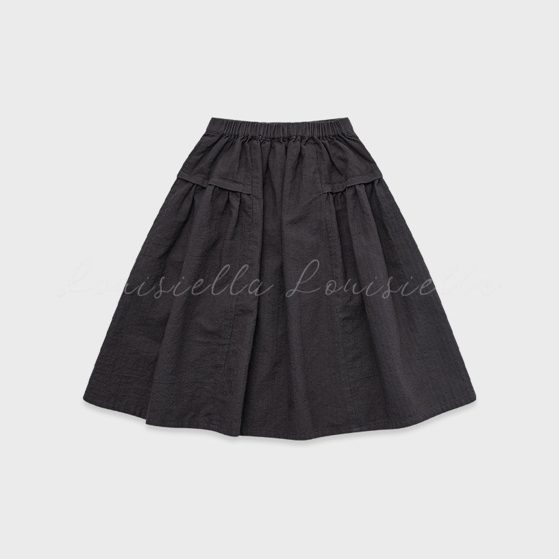 Girls Charcoal Cotton Skirt