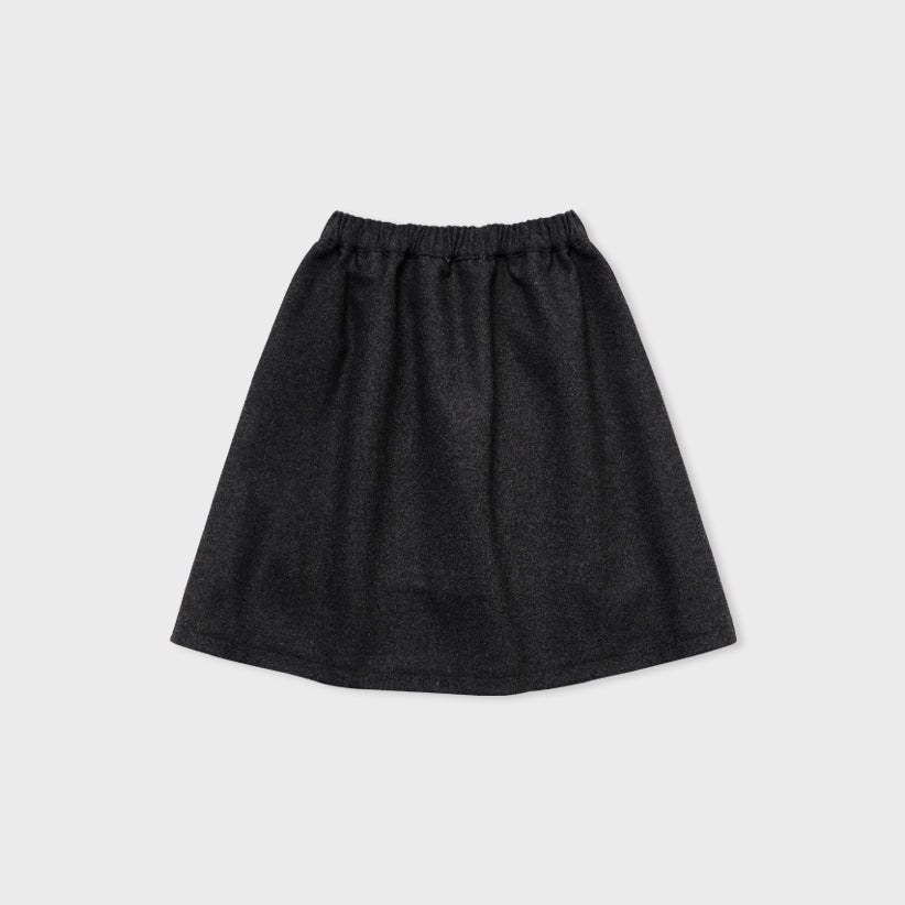 Jupe en laine anthracite pour fille