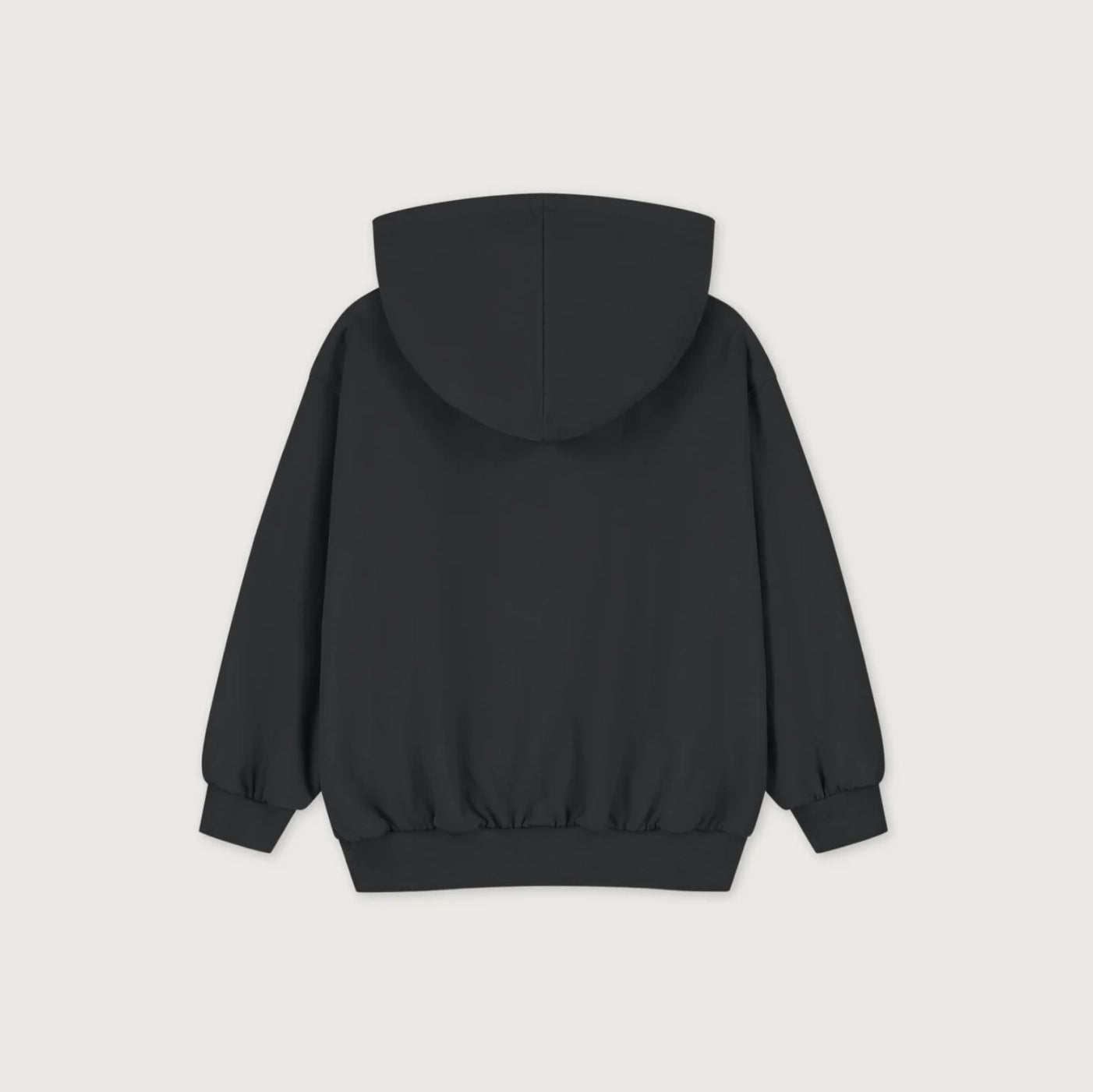 Haut zippé en coton noir pour garçons et filles