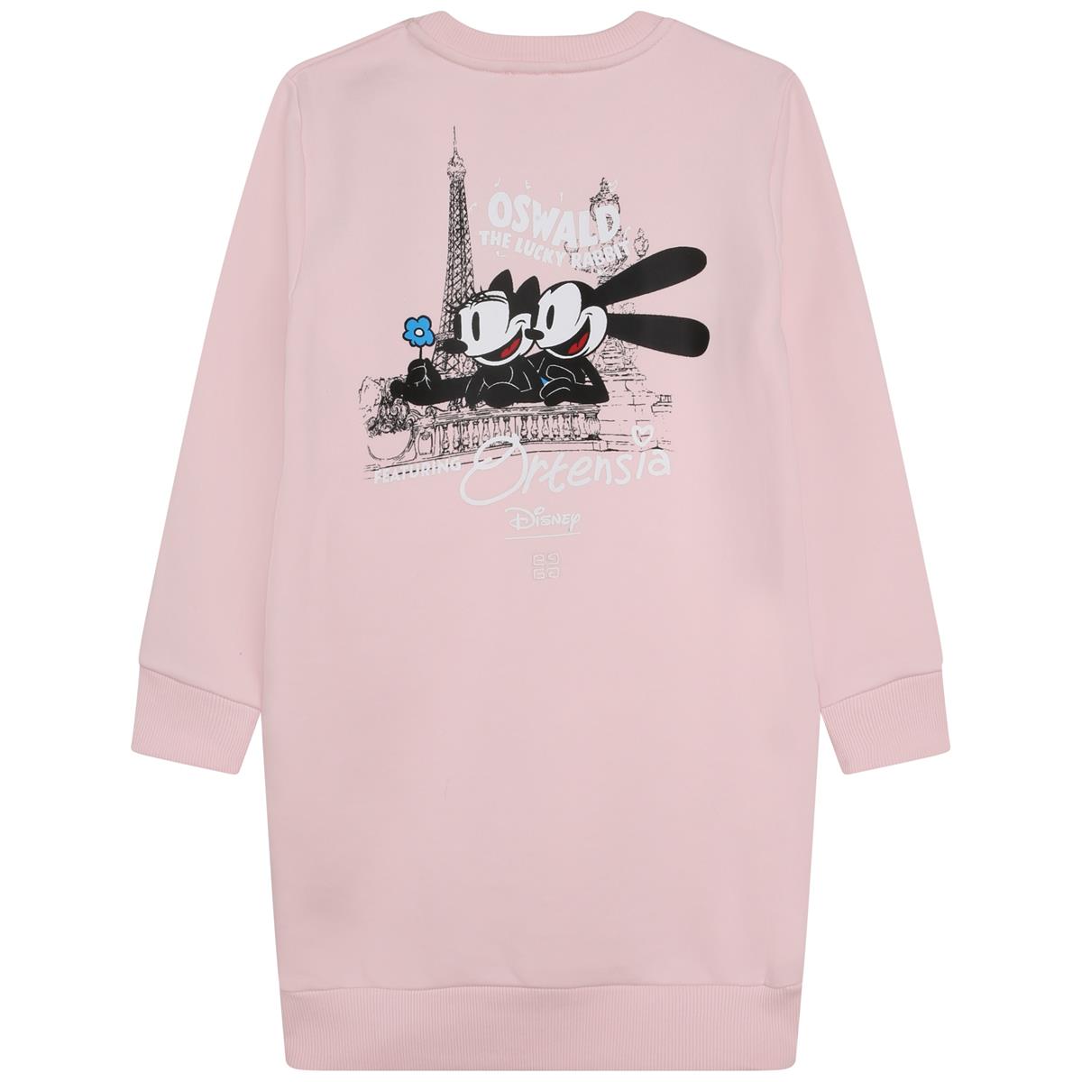 Girls Pink Logo Cotton Dress