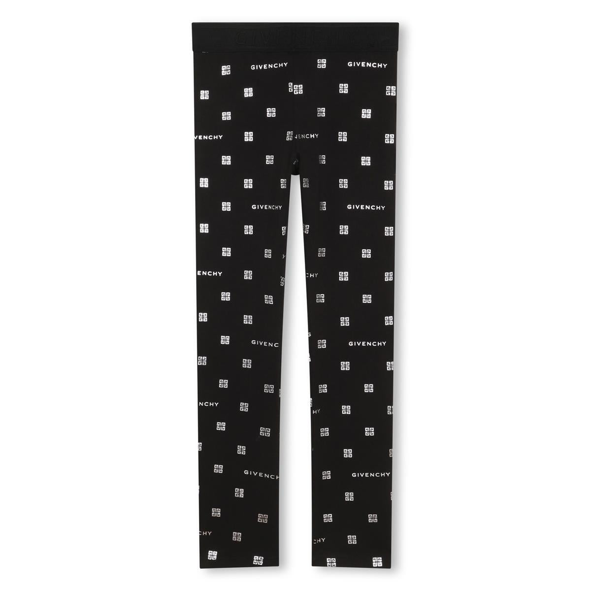 Girls Black Logo Leggings