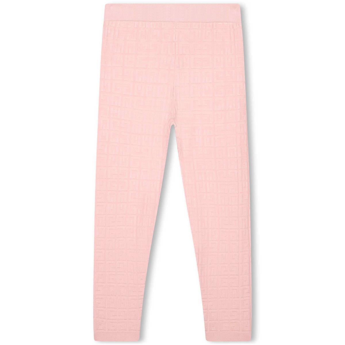 Girls Pink Logo Leggings