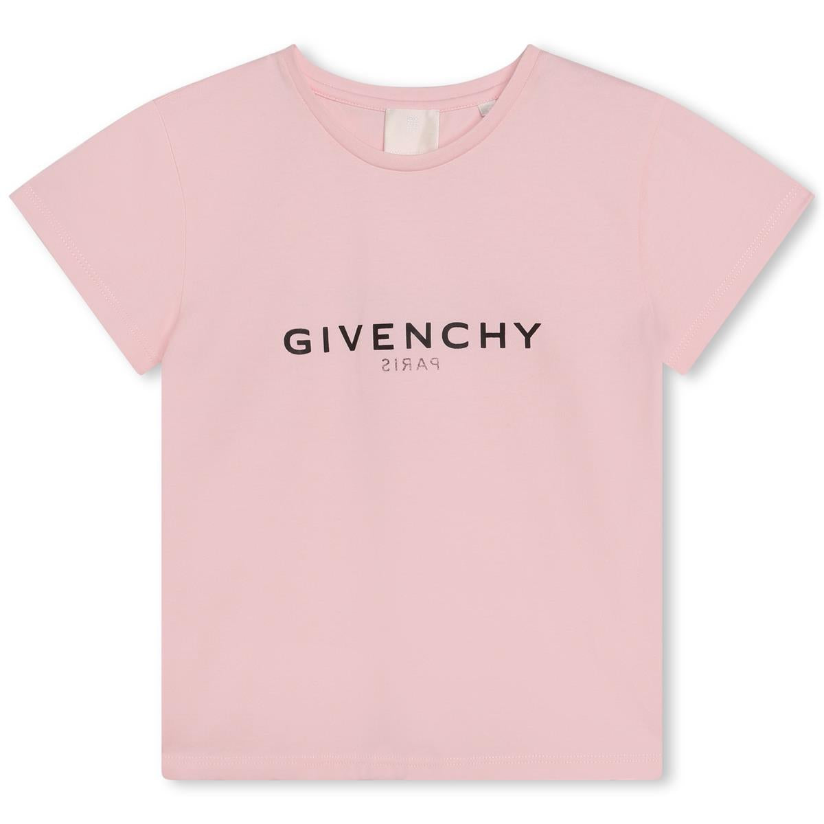 Girls Pink Logo Cotton T-Shirt