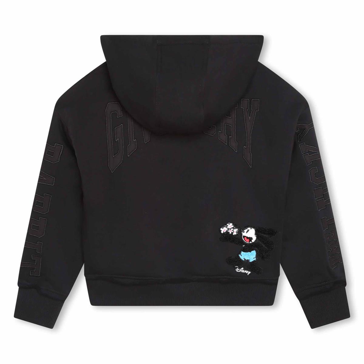 Girls Black Printed Sweatshirt