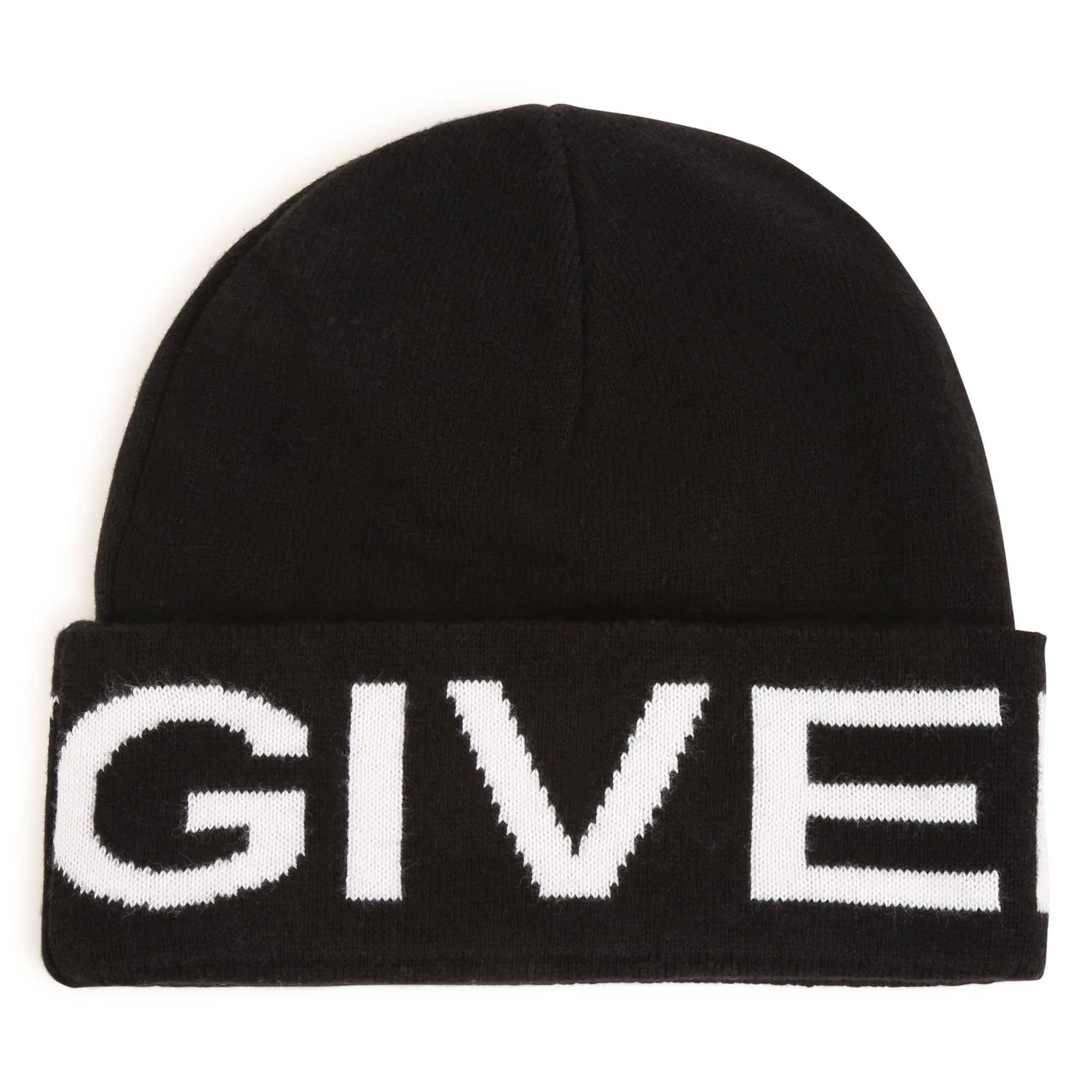 Boys Black Logo Knit Hat