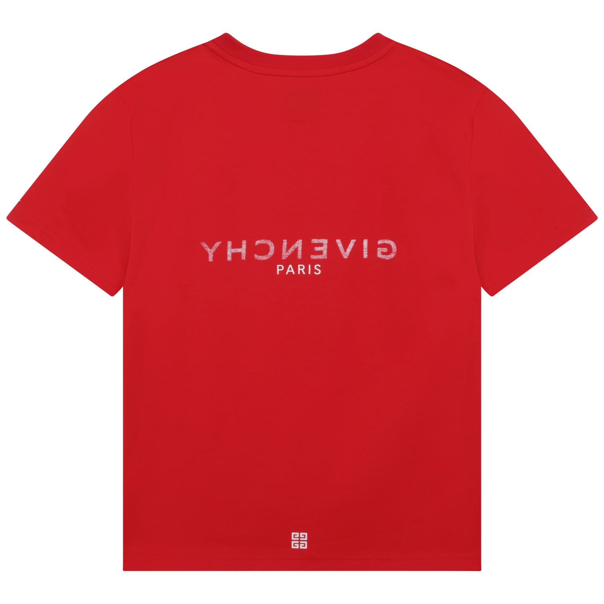 Boys Red Logo Cotton T-Shirt