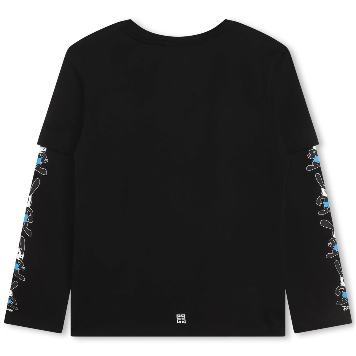 Boys Black Logo Cotton T-Shirt