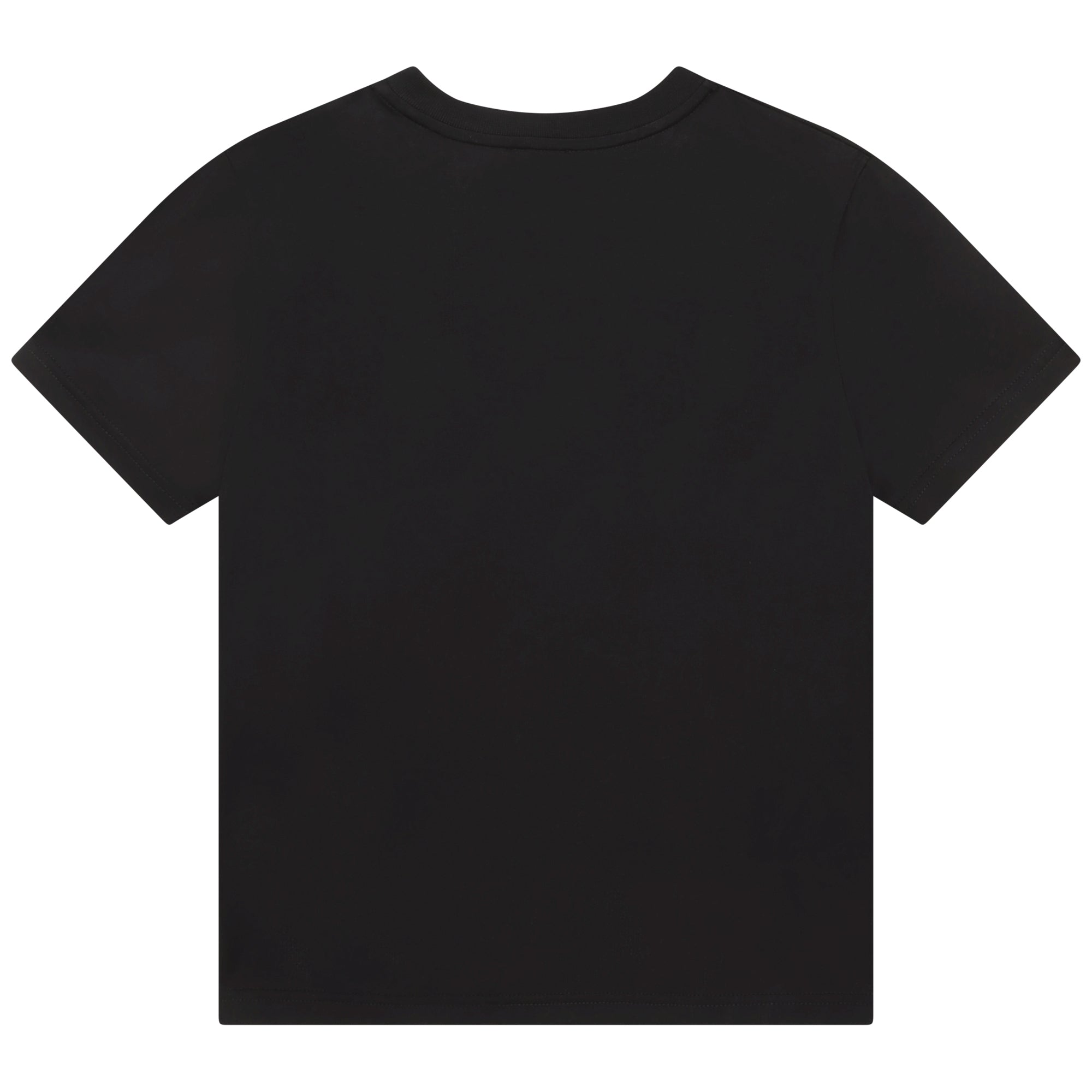 Boys Black Logo Cotton T-Shirt