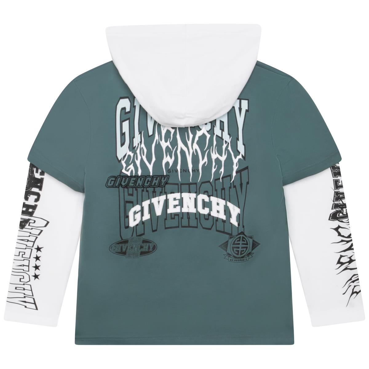 Boys Green Logo Cotton T-Shirt