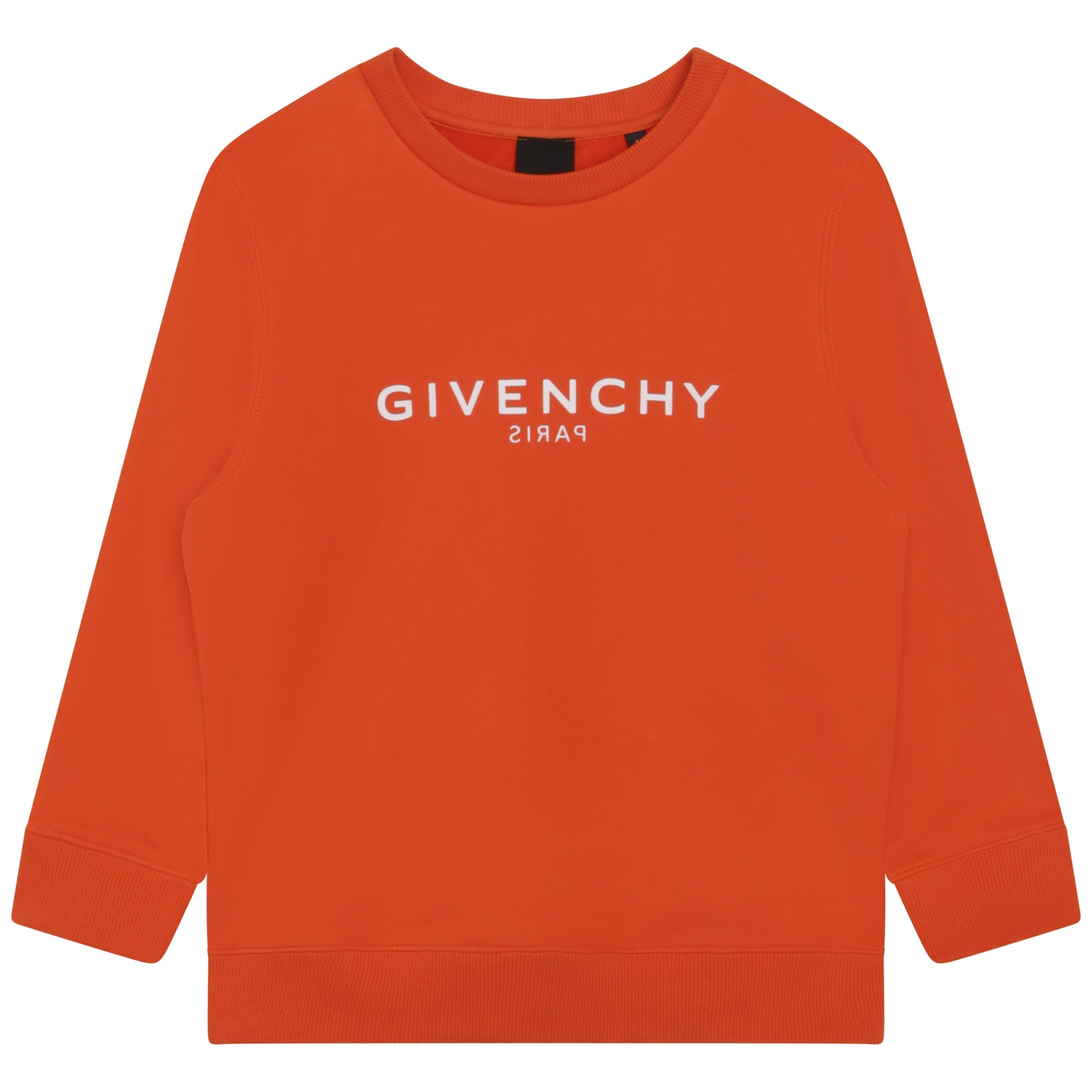 Boys Orange Logo Cotton Sweatshirt