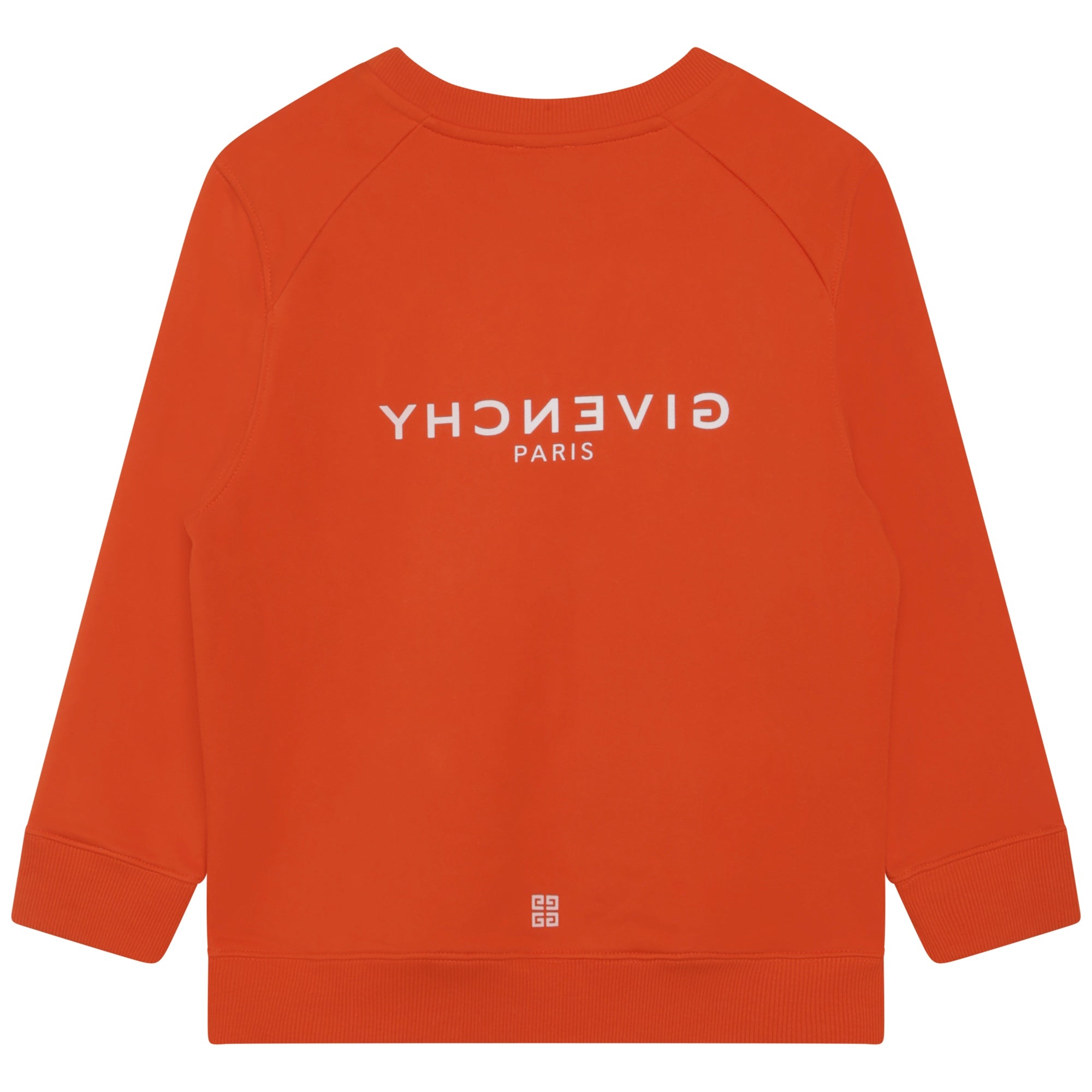 Boys Orange Logo Cotton Sweatshirt