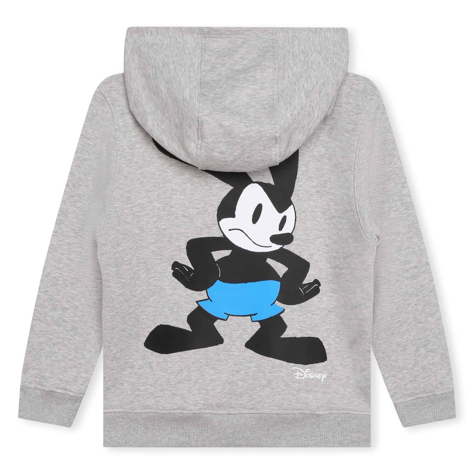 Boys Grey Logo Cotton Hooded Sweatshirt