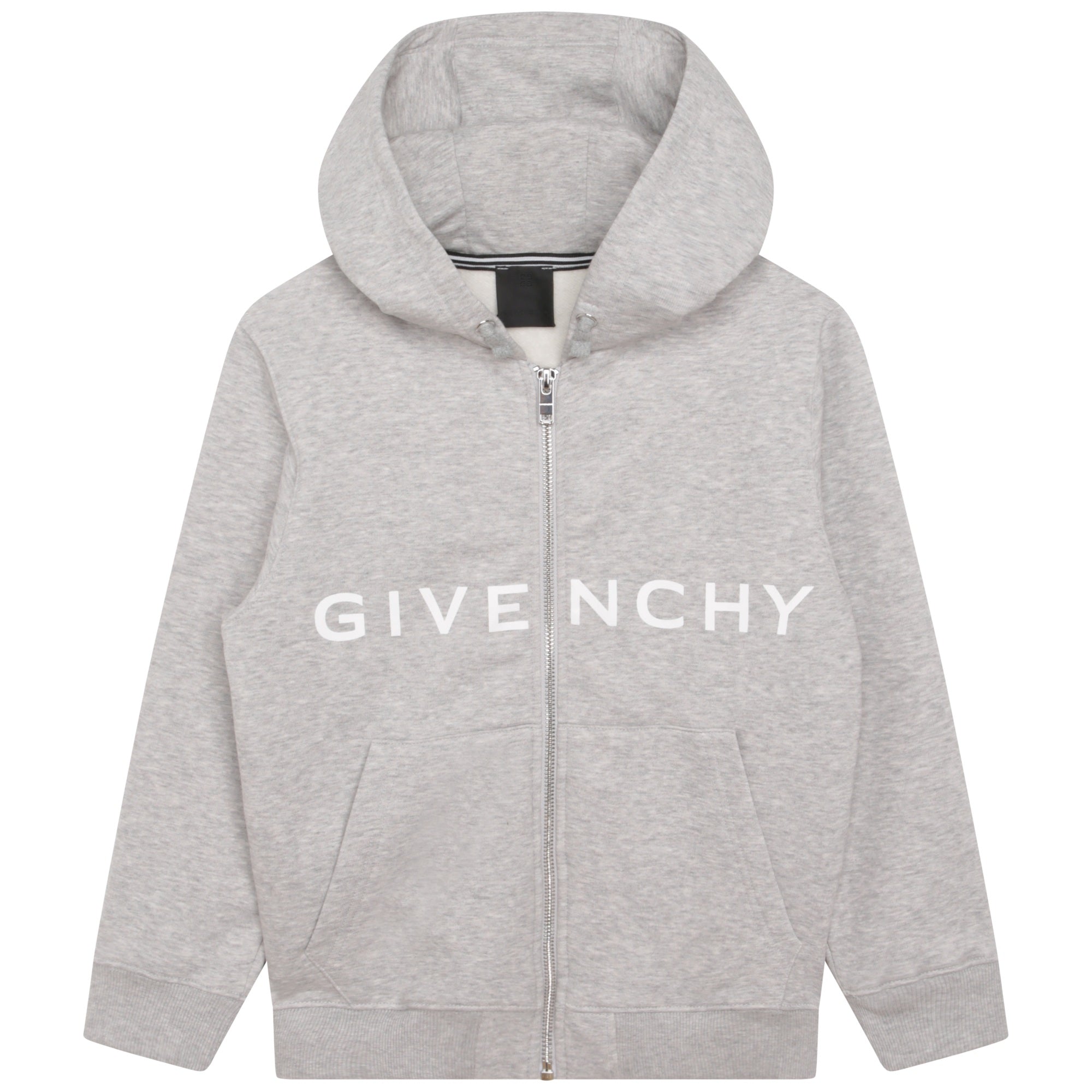 Boys Grey Logo Zip-Up Top