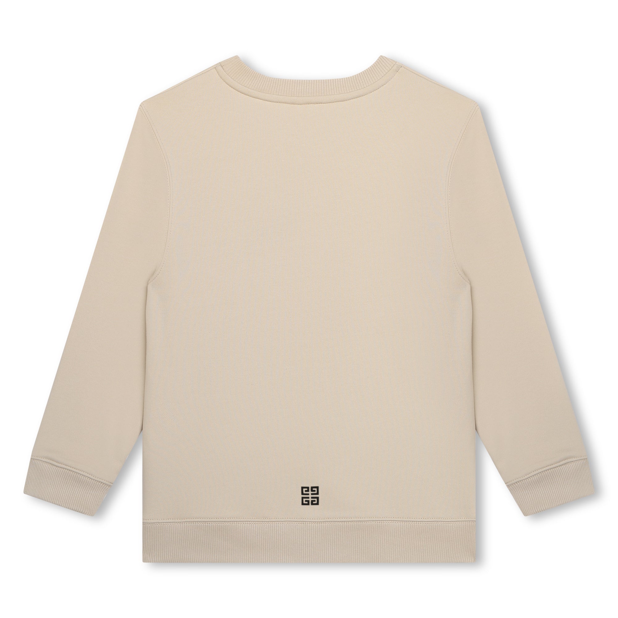 Boys Beige Logo Cotton Sweatshirt
