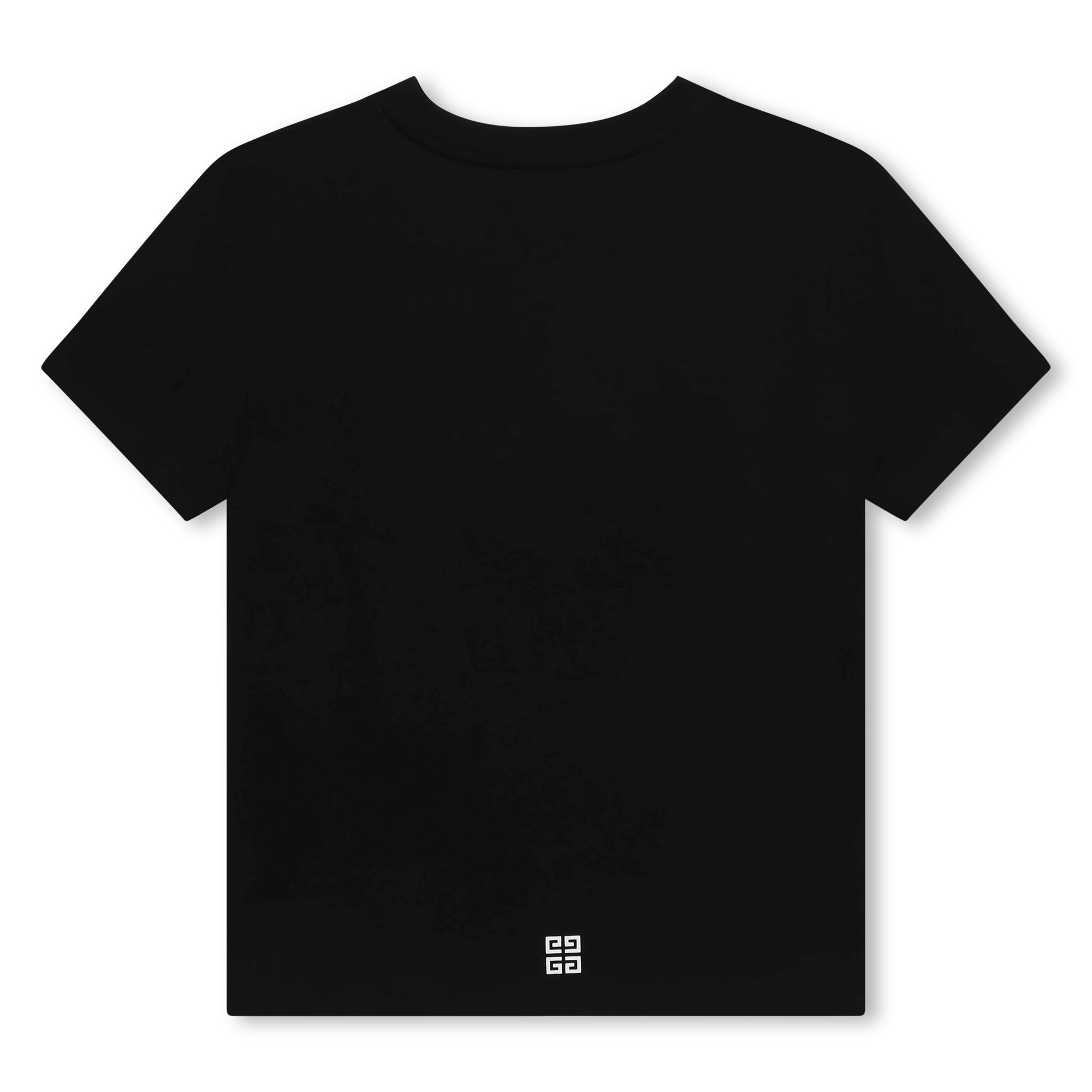 Boys Black Logo Cotton T-Shirt