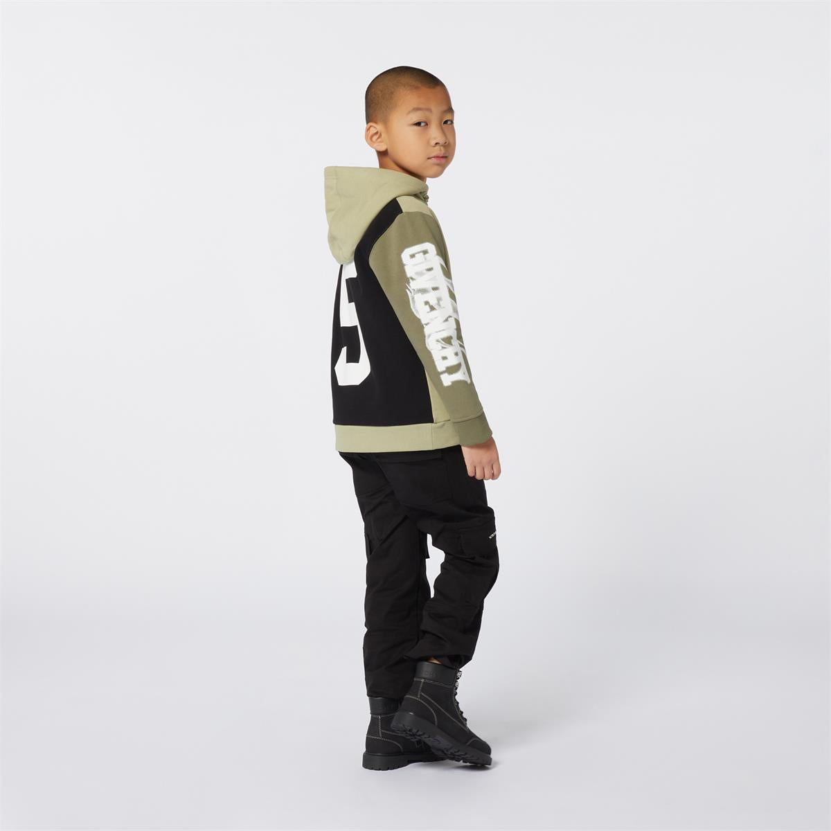 Boys Green Hooded Cotton Sweatshirt
