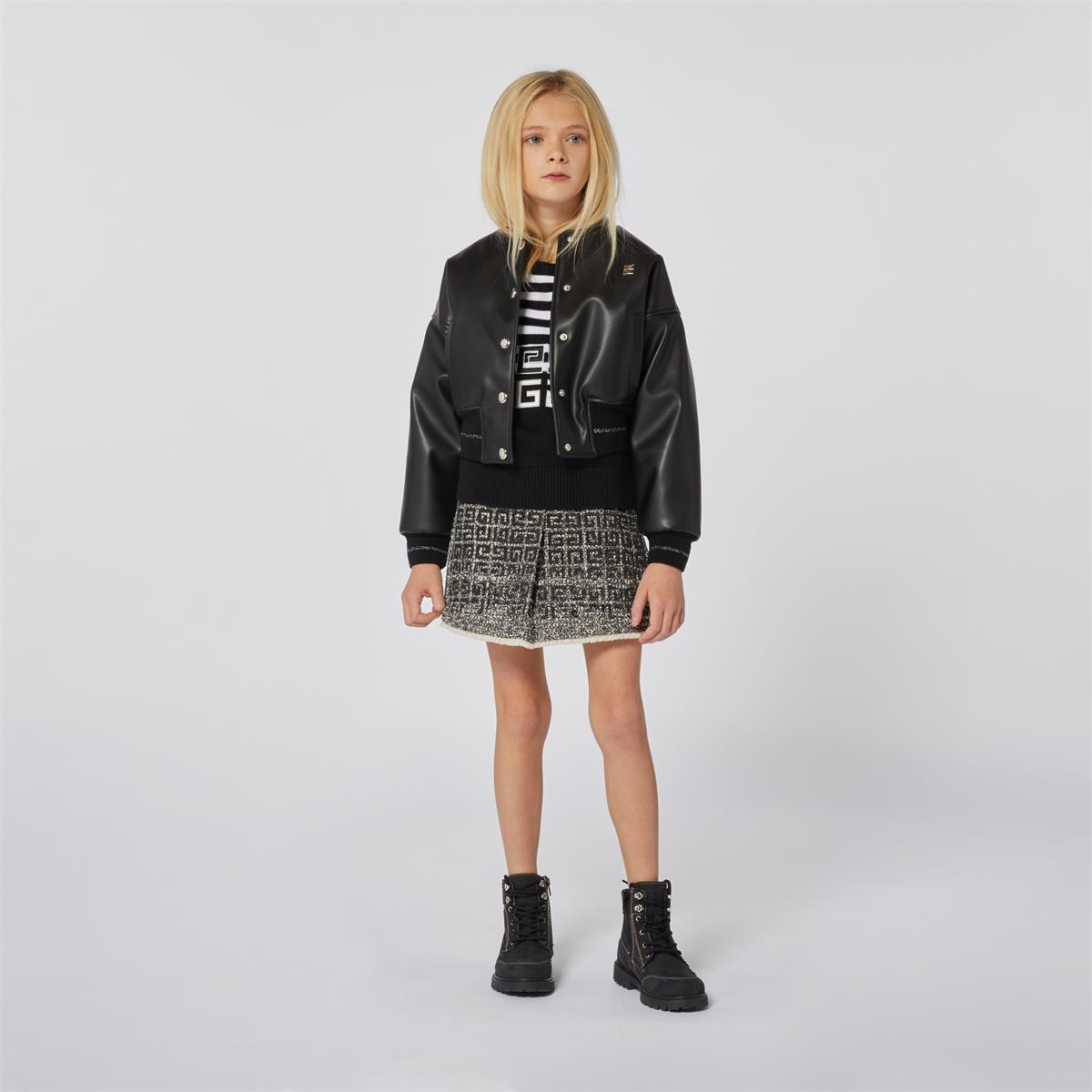 Girls Black Cotton Shorts