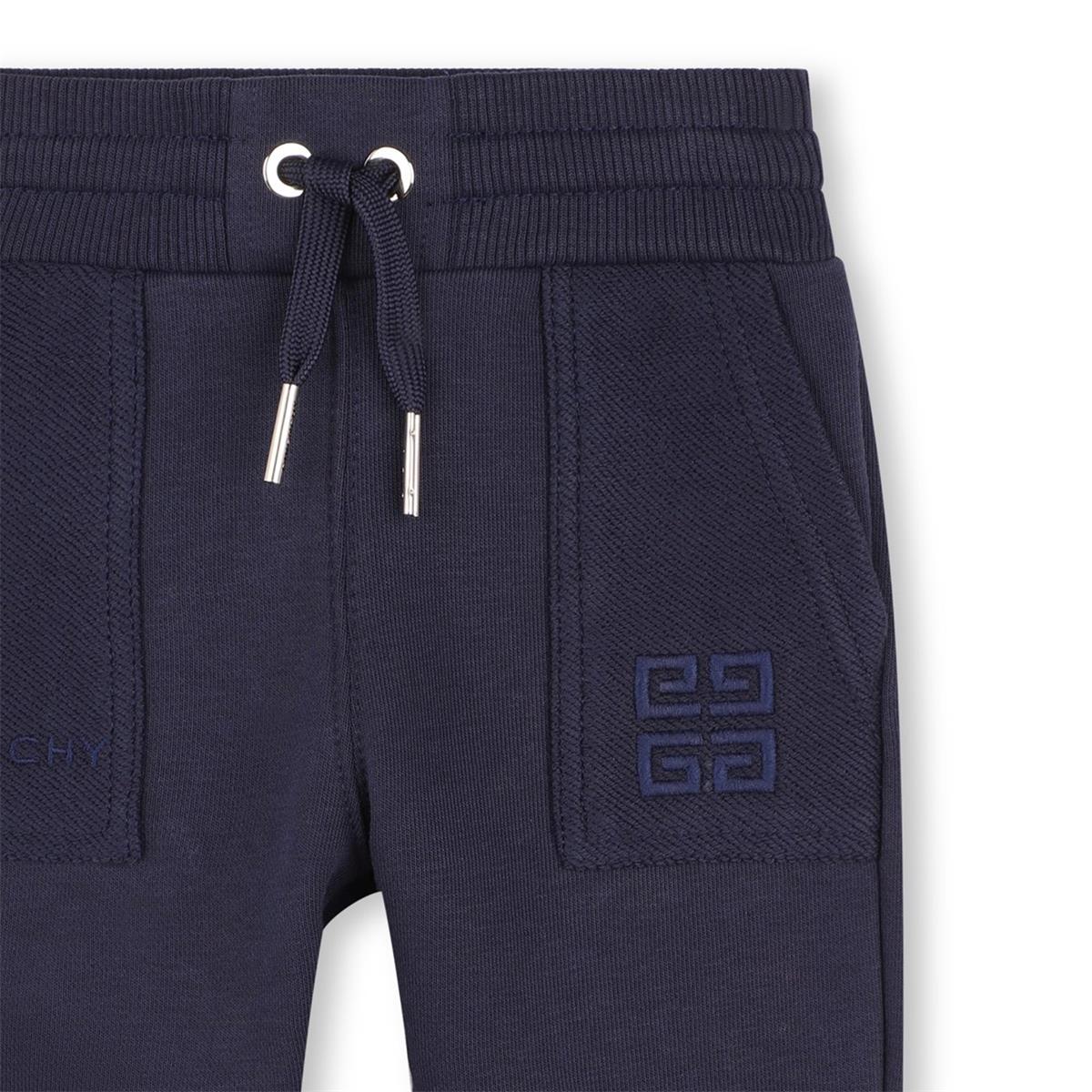 Baby Boys Dark Blue Cotton Trousers