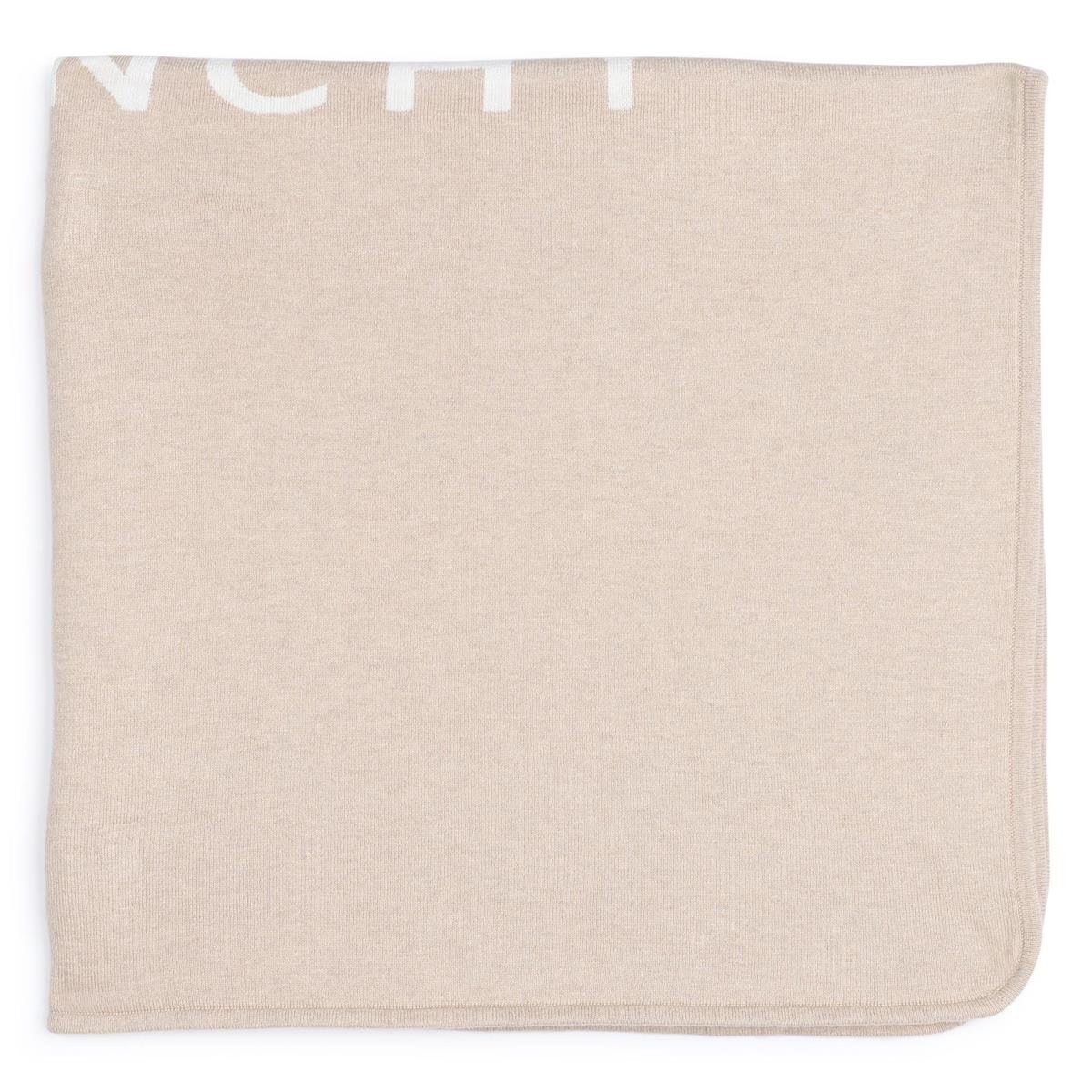 Baby Boys & Girls Beige Logo Cotton Blanket(80x80cm)