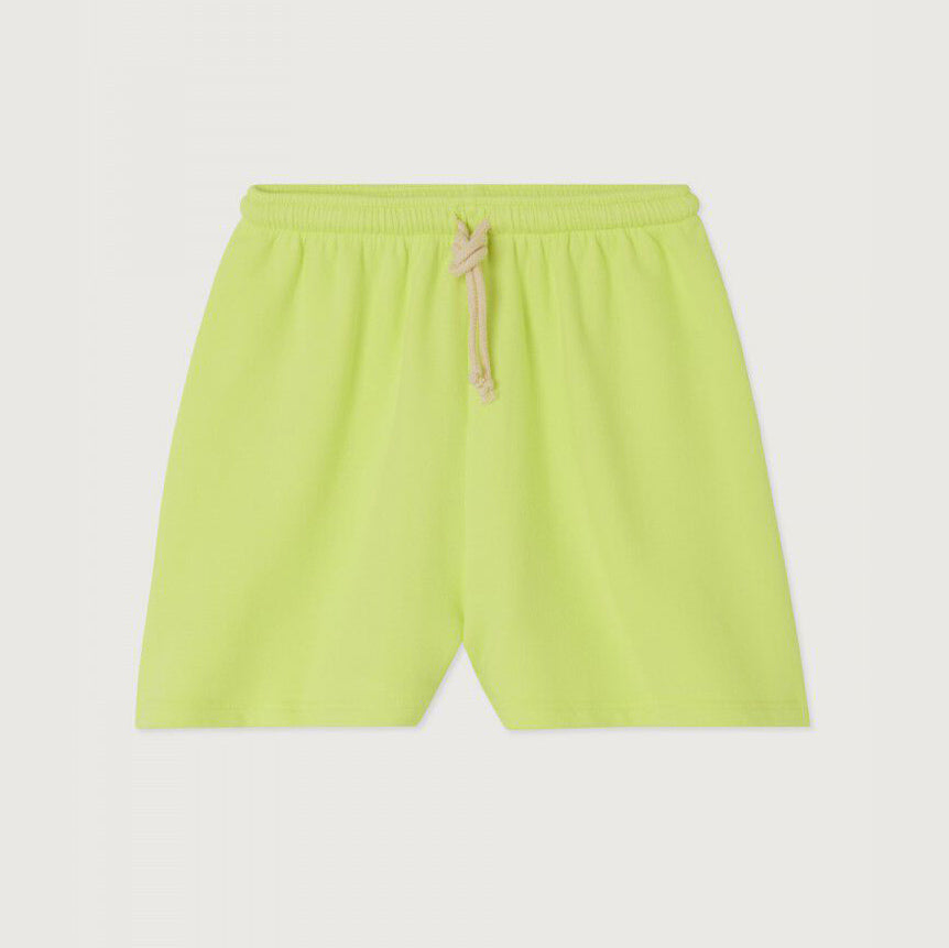 Women Fluo Green Cotton Shorts