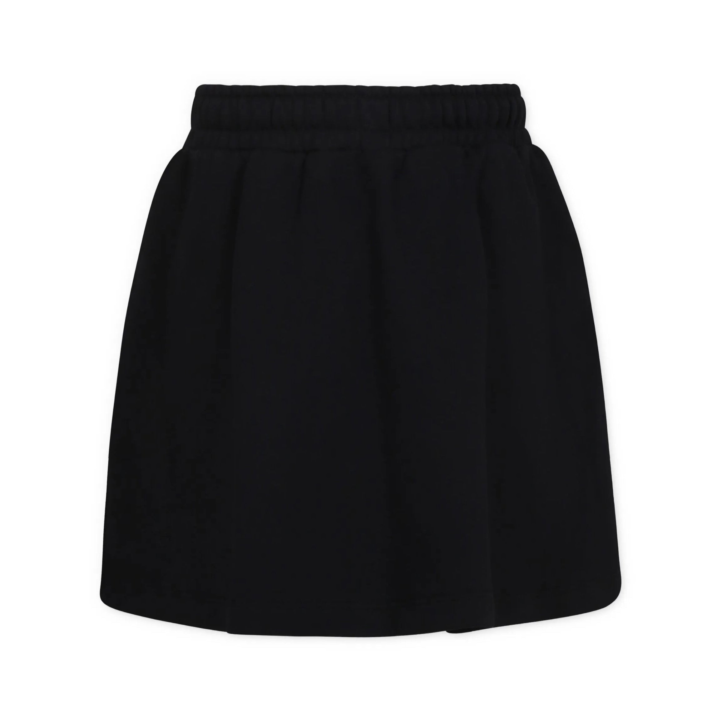 Girls Black Printed Logo Cotton Skirt