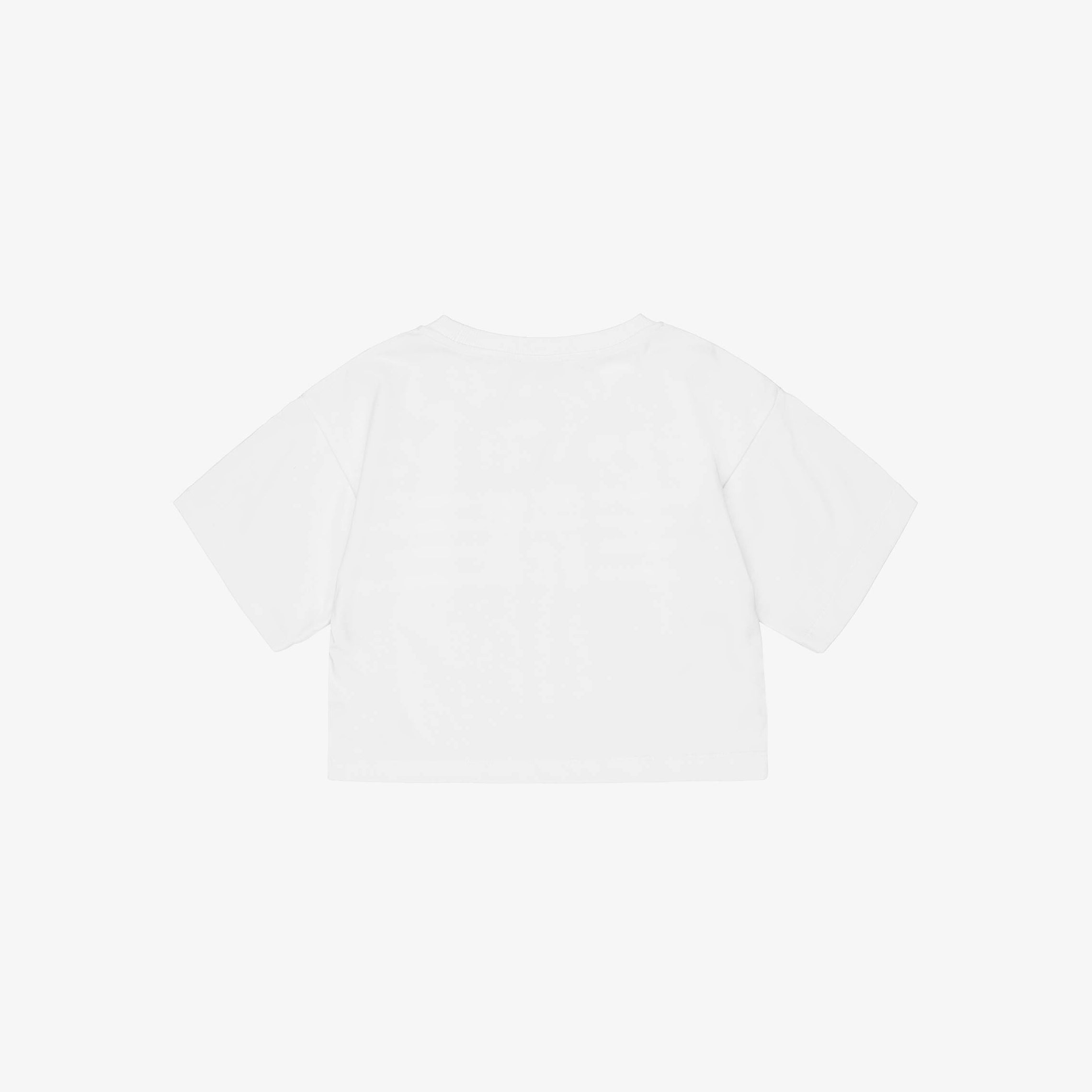 Girls White Cherry Printed Cotton T-Shirt