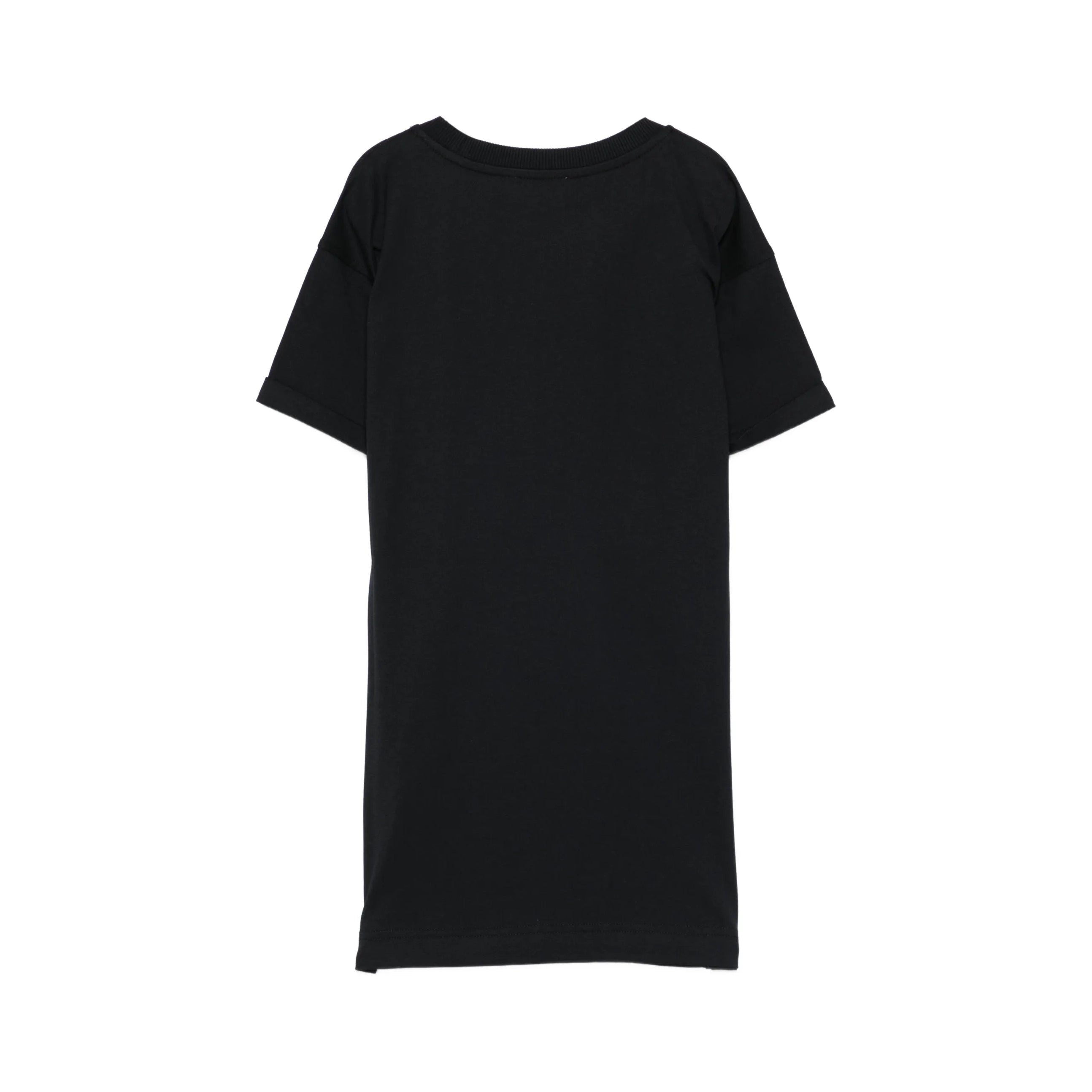 Girls Black Logo Cotton Dress
